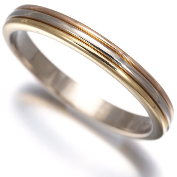 Cartier Ring Vendome Louis Cartier 3Color Eu56 18K Yg/ Wg/ Rg: Cartier Ring Vendome Louis Cartier 3Color Eu56 18K Yg/ Wg/ Rg Multi-tone gold Cartier ring features a unique 18k metal composition, with a Vendome Louis Cartier design. The EU56 size makes it suitable