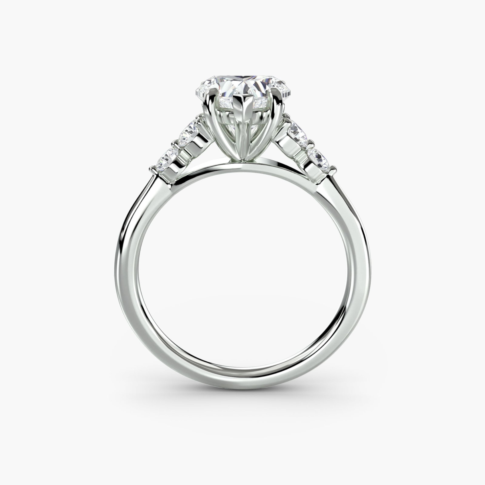 Solitaire Heart 14Kt White Gold Ring Setting: Solitaire Heart 14Kt White Gold Ring Setting 14Kt White Gold Heart Ring Setting - A sleek and modern design, this solitaire heart ring setting boasts a slender profile and elegant lines. Crafted from 