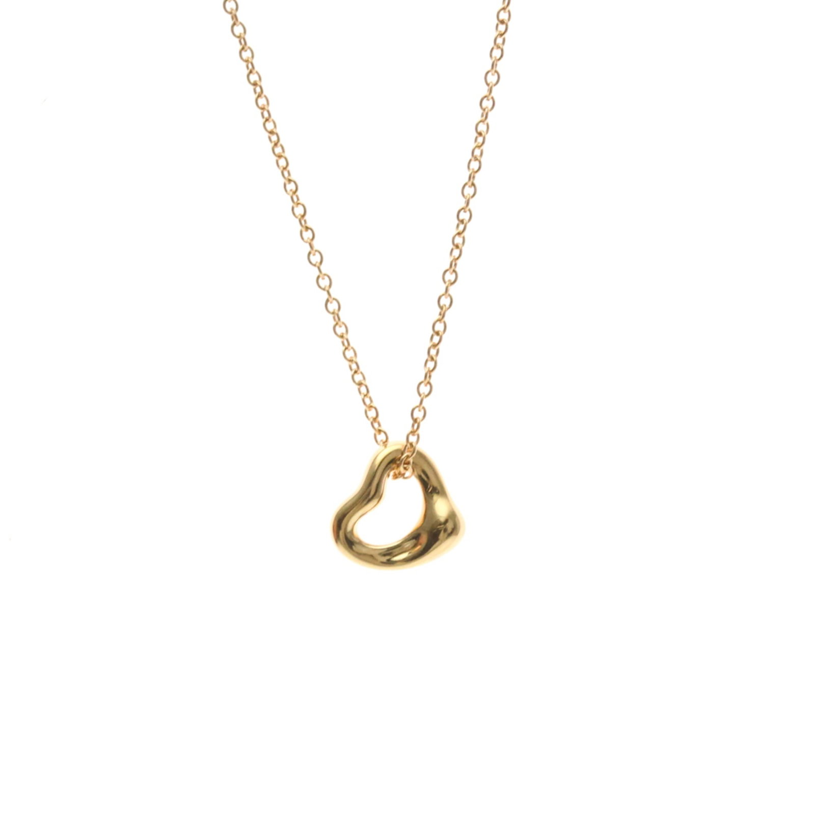 Tiffany Open Heart Extra Mini Necklace Pink Gold (18K) No Stone Womenmen Fashion Pendant Necklace: Tiffany Open Heart Extra Mini Necklace Pink Gold (18K) No Stone Womenmen Fashion Pendant Necklace Pink Gold (18K) Open Heart Pendant Necklace in Fashion Style. This 40 cm necklace features a 7mm x 7mm