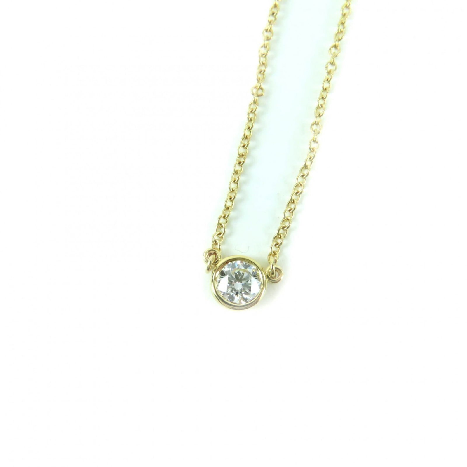 Tiffany&Co. Tiffany & Co. Elsa Peretti 750 (Yg) By The Yard 1P Diamond Necklace 0.22Ct Diamond G: Tiffany&Co. Tiffany & Co. Elsa Peretti 750 (Yg) By The Yard 1P Diamond Necklace 0.22Ct Diamond G Yellow gold (18K) by the yard, Elsa Peretti's iconic design shines in this 0.22ct diamond necklace, set