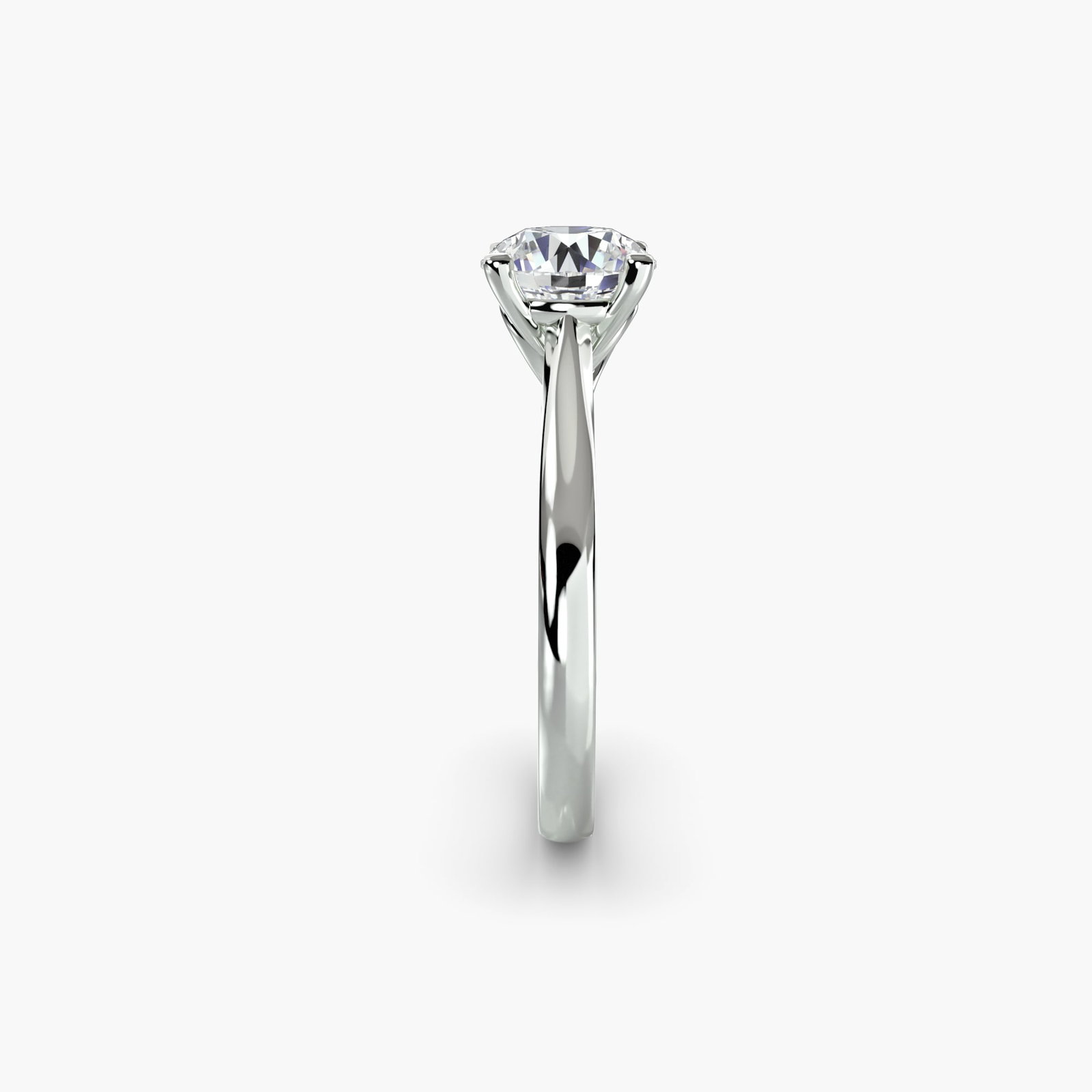 Solitaire Round 950 Platinum Ring Setting - 3
