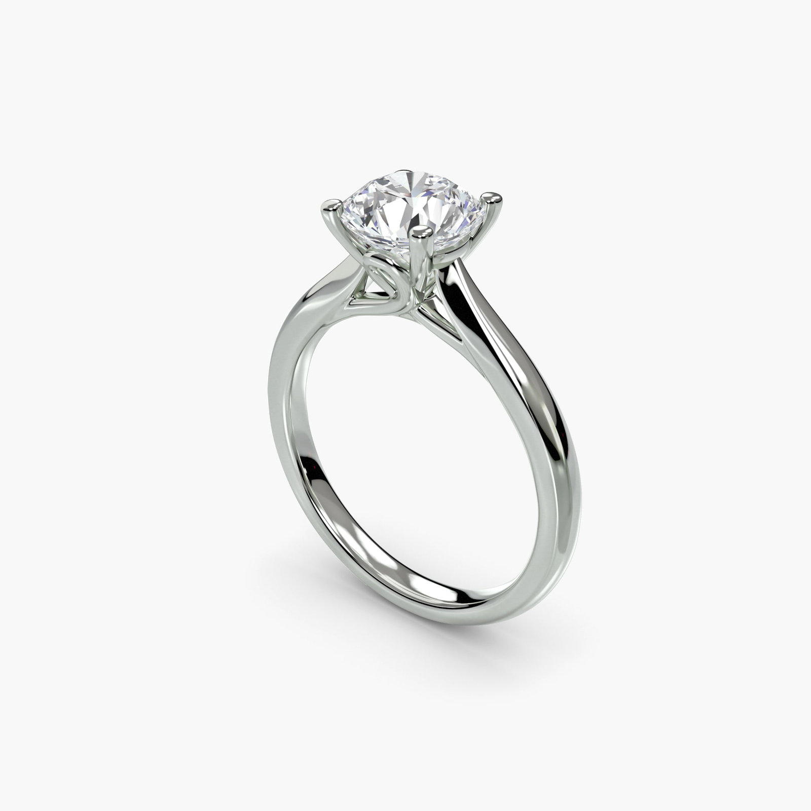 Solitaire Round 950 Platinum Ring Setting - 5