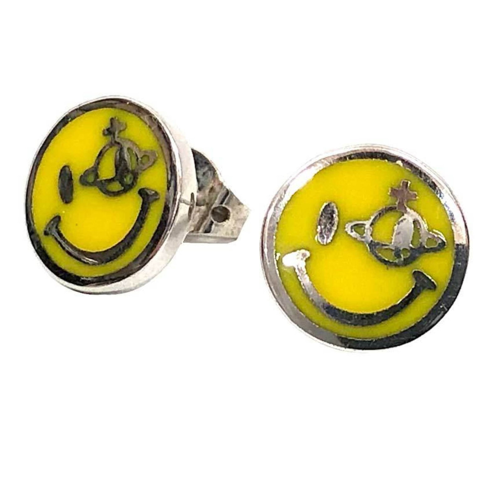 Vivienne Westwood Stud Earrings Metal: Vivienne Westwood Stud Earrings Metal Item Specifics: Brand: Vivienne Westwood Type: Stud Earrings Gender: Women,Men Material: Metal Color: Yellow Condition: Used (very good), A few traces of usage,