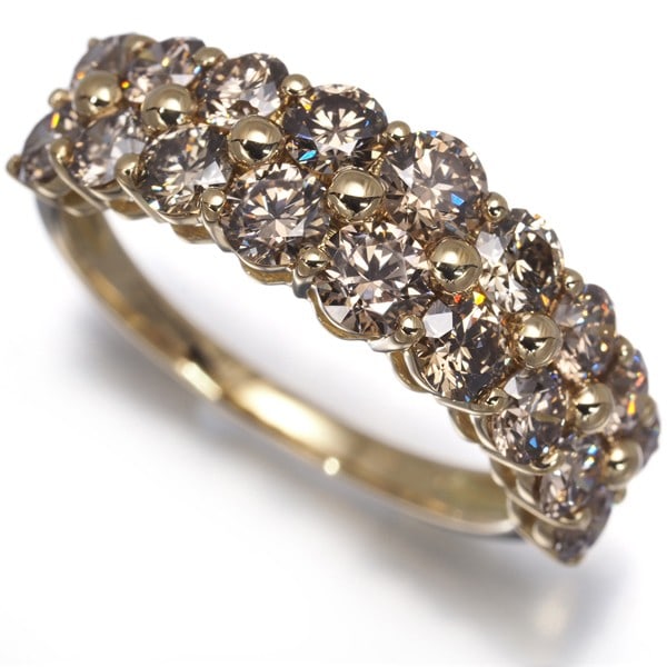 Gstv Ring Brown Diamond 2.00Ct Us7.25 18K 750 Yellow Gold: Gstv Ring Brown Diamond 2.00Ct Us7.25 18K 750 Yellow Gold 18k yellow gold setting showcases a stunning 2.00ct natural brown diamond, expertly crafted into a beautiful ring. The US7.25 size provides a 