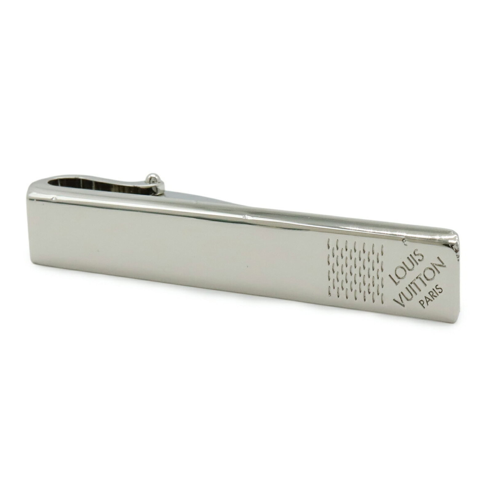 Stainless Steel Louis Vuitton Tie Pin: Stainless Steel Louis Vuitton Tie Pin Stainless Steel Louis Vuitton Tie Pin - A sleek and sophisticated accessory, this tie pin boasts a silver finish and measures 9.00mm x 60.00mm. Its mint condition