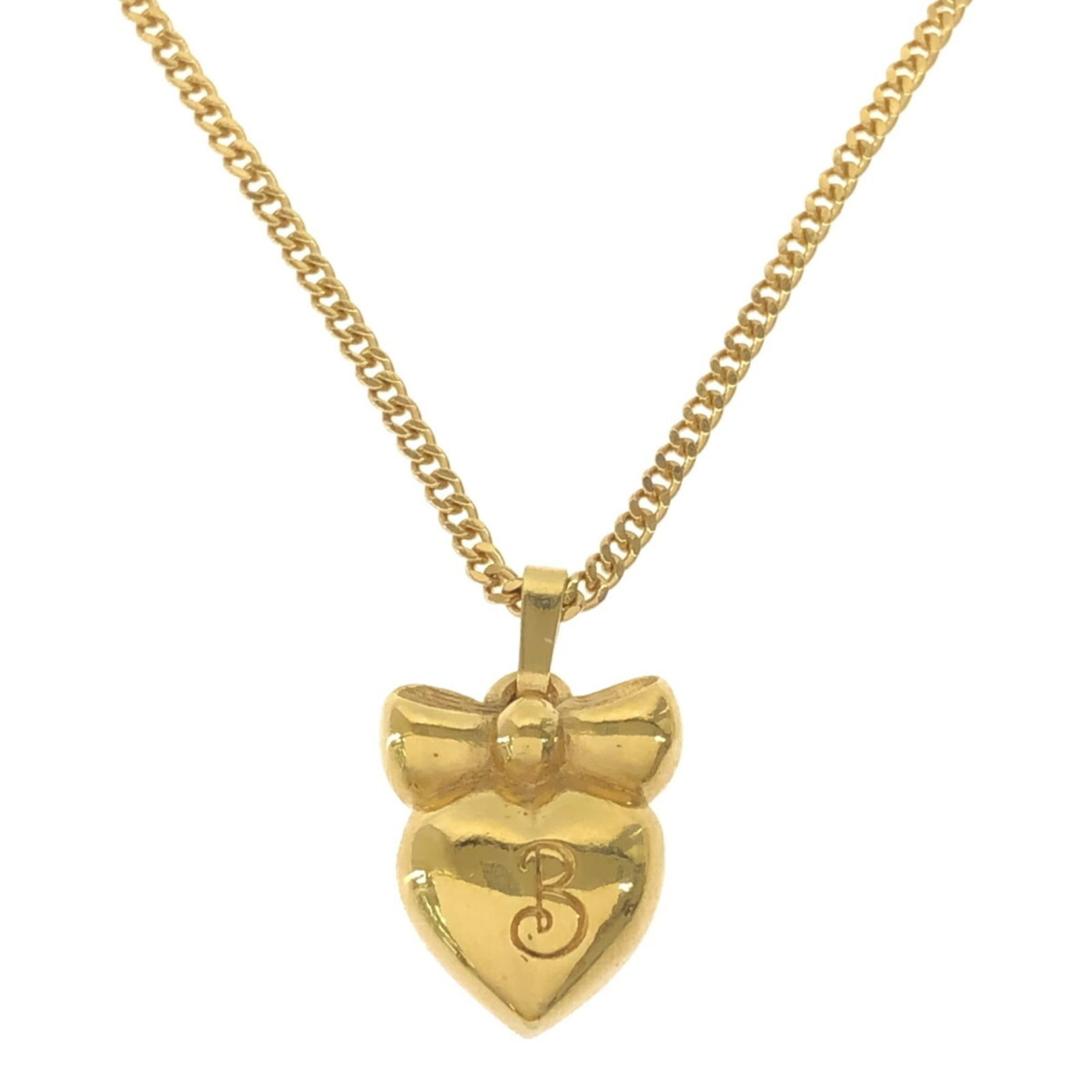 Burberry Necklace Heart Ribbon Vintage Accessory Plated Gold Women'S Mikunigaoka Store It9Nw42W9J6S: Burberry Necklace Heart Ribbon Vintage Accessory Plated Gold Women'S Mikunigaoka Store It9Nw42W9J6S Burberry's iconic heart ribbon necklace, crafted from plated gold, boasts a timeless design that exu