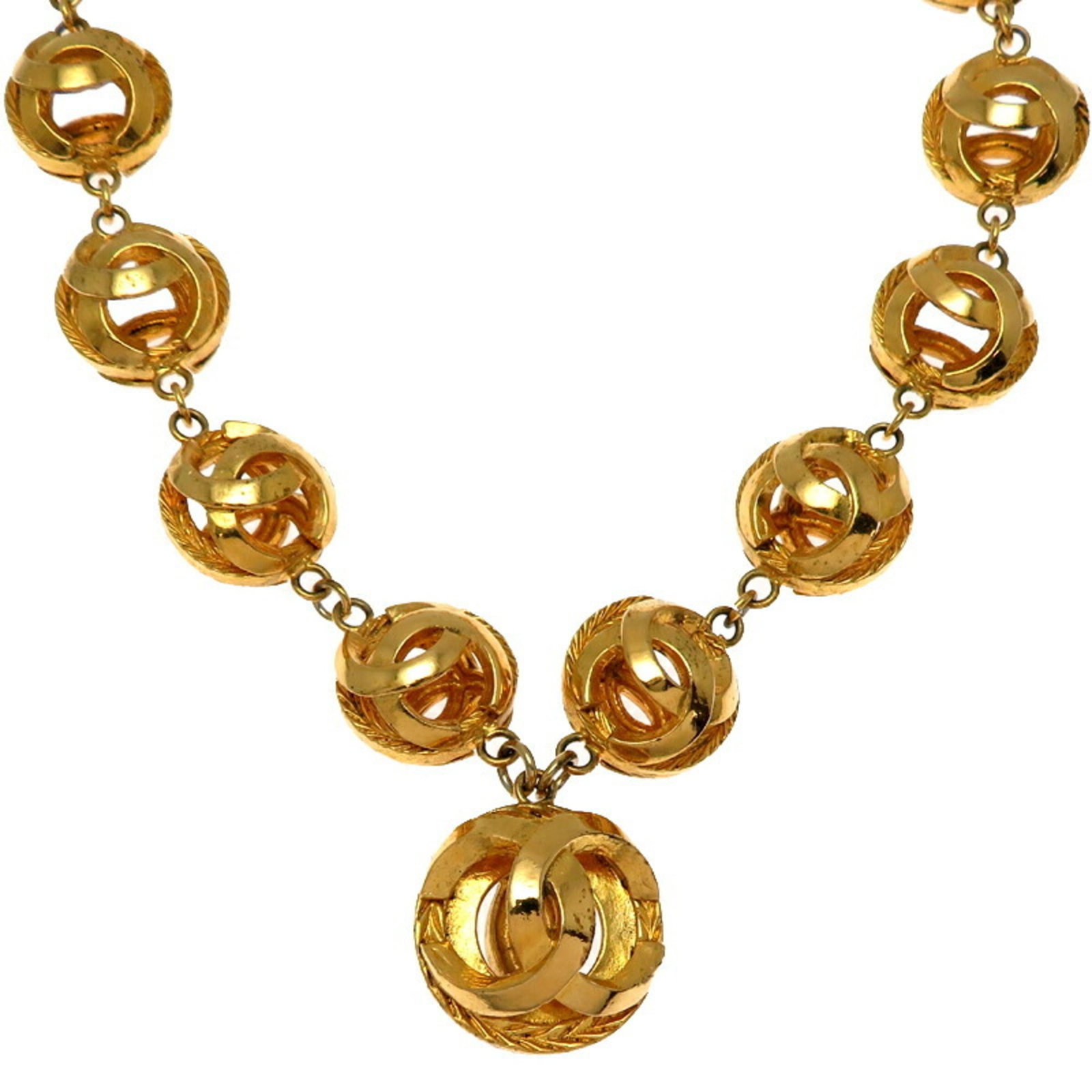 Coco Chanel Gp Women's Necklace Mark: Coco Chanel Gp Women's Necklace Mark Gold Plated Coco Chanel Gp Women's Necklace Mark, 42.3 cm / 16.65'' circumference, with a 28.5mm x 24.9mm pendant featuring the iconic Coco Chanel GP mark. This us