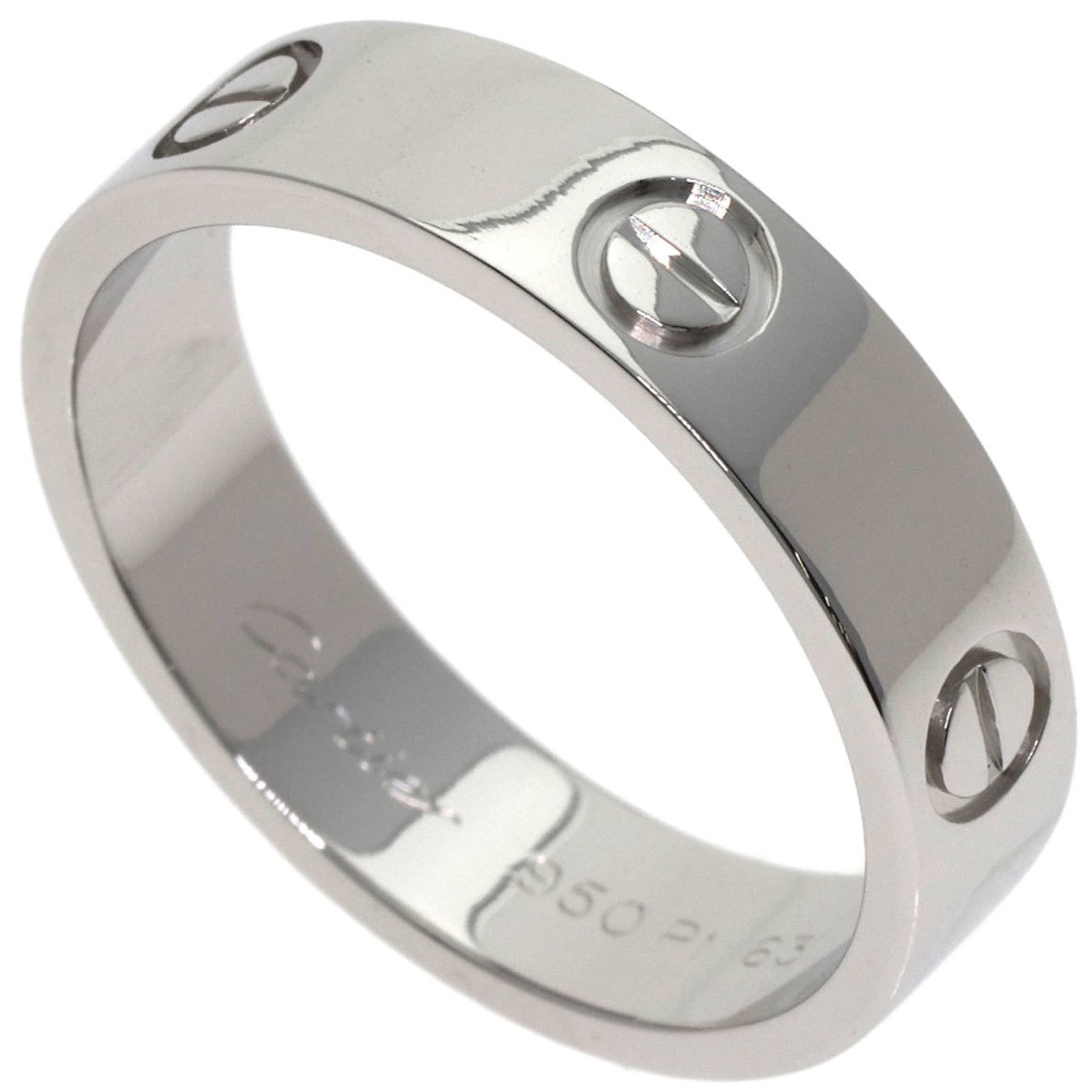 Ring Band by Platinum 950: Ring Band by Platinum 950 Platinum 950 construction provides durability and sophistication to this Cartier band ring. With a few traces of usage visible, it retains its overall excellent condition