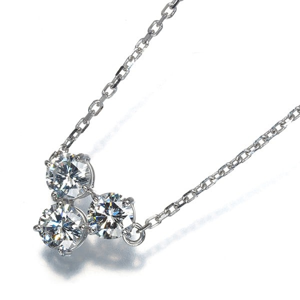 Tasaki Necklace Diamond 1.02Ct 3P 900 Platinum (1 of 4)