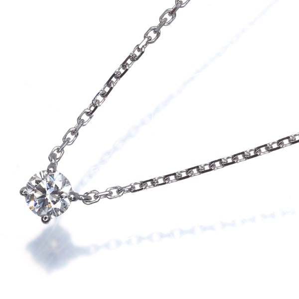 Cartier Necklace Diamond 0.20Ct F Vvs2 Vg Solitaire 950 Platinum/: Cartier Necklace Diamond 0.20Ct F Vvs2 Vg Solitaire 950 Platinum/ Cartier's Solitaire necklace showcases a stunning 0.20ct F Vvs2 Vg diamond, set in 950 platinum for maximum brilliance and