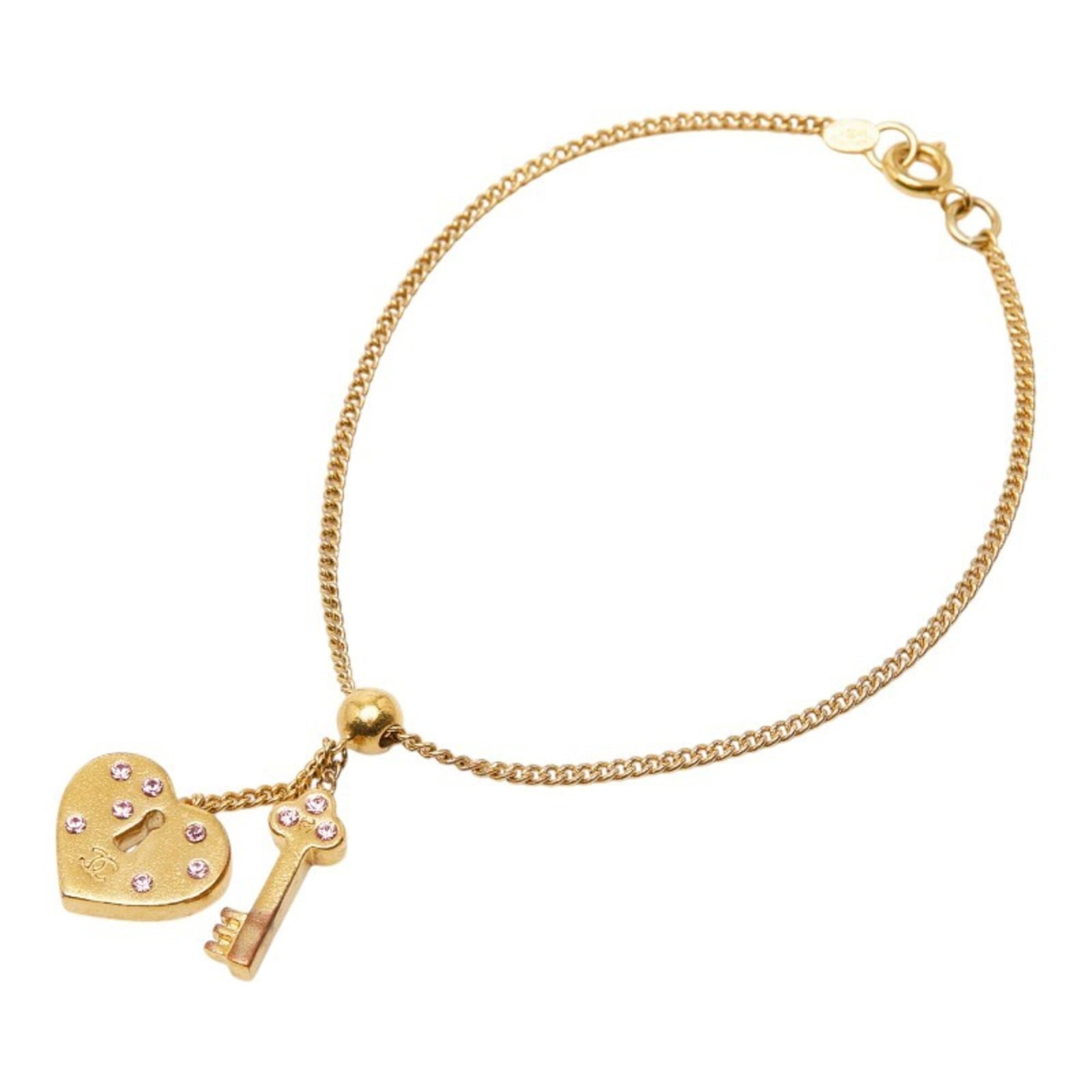 Chanel Charm Bracelet Gold Plating Rhinestone (1 of 6)
