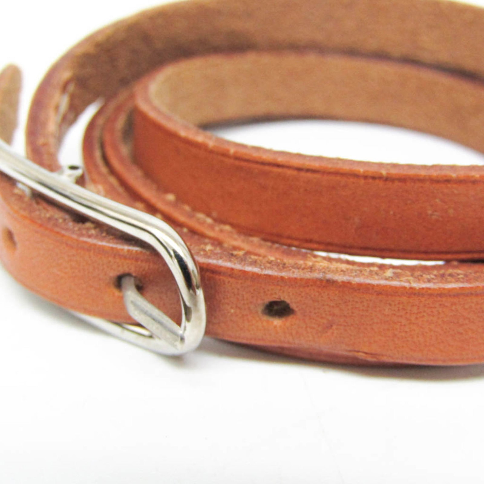 Metal leather bangle Hermes - 3