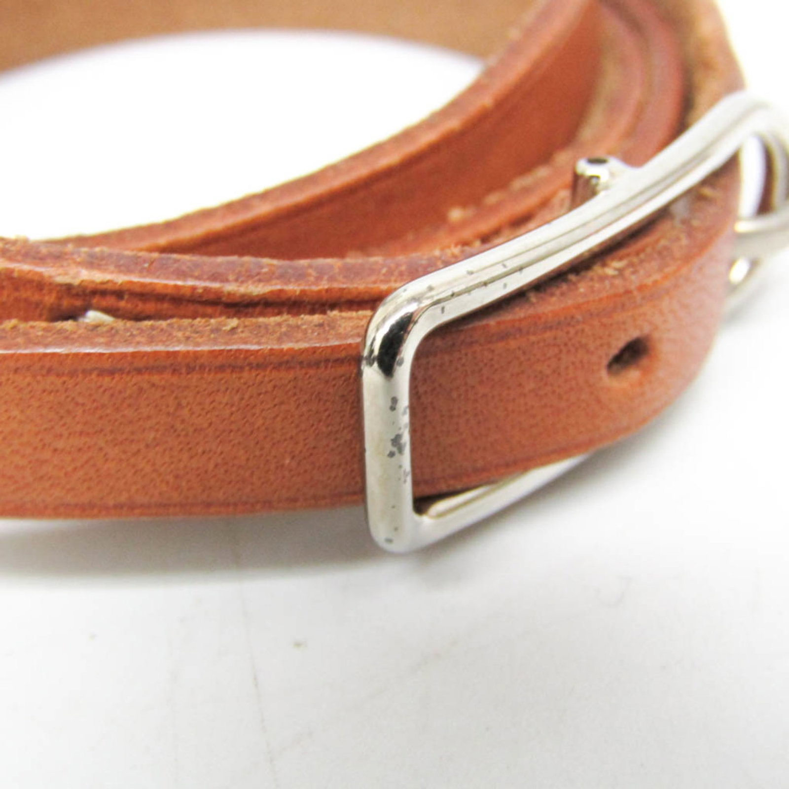 Metal leather bangle Hermes - 4