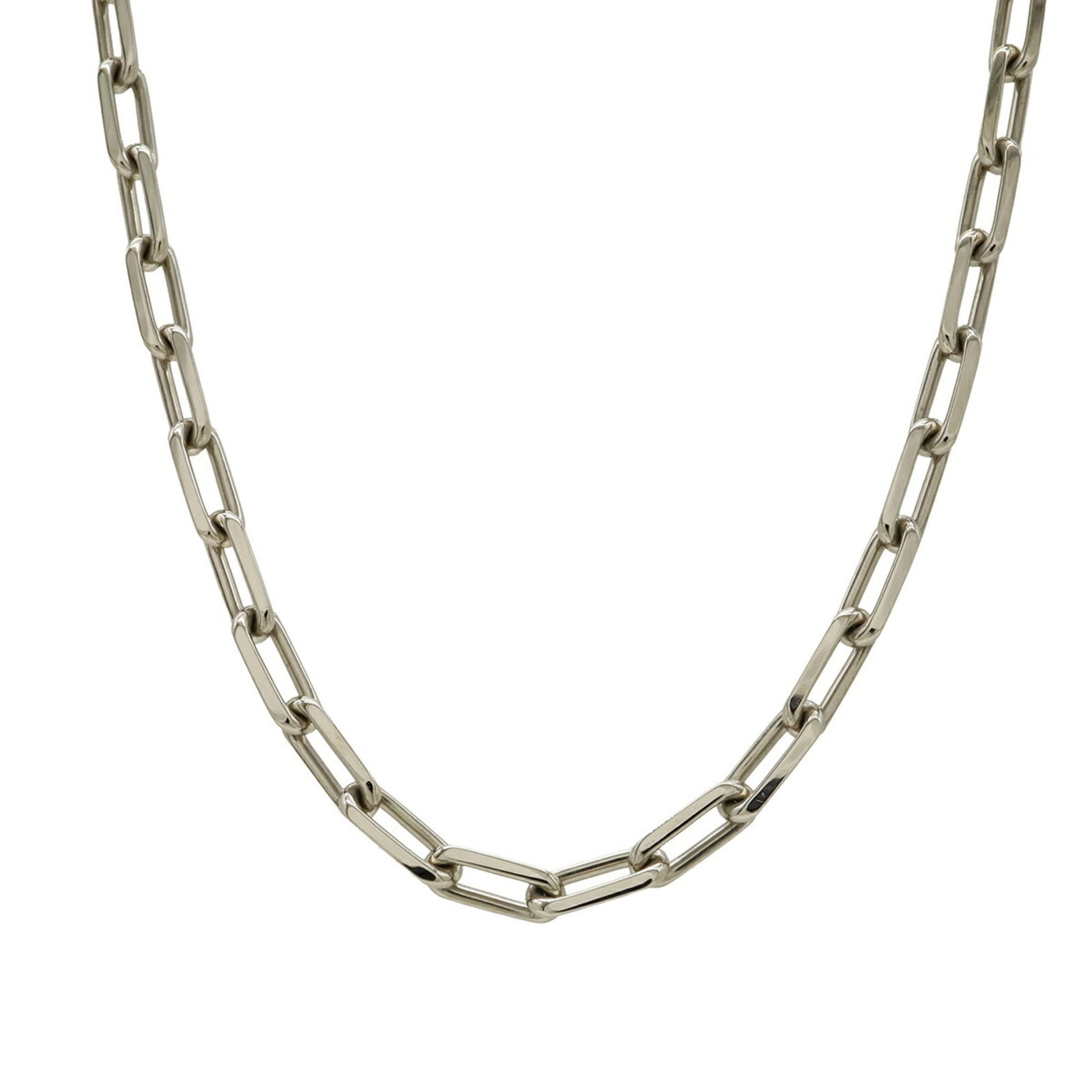 Cartier Santos De Necklace Dumont Chain 18Kwg (750Wg) White Gold B7009100: Cartier Santos De Necklace Dumont Chain 18Kwg (750Wg) White Gold B7009100 Cartier Santos De Necklace Dumont Chain in White Gold, featuring an 18K white gold construction with a 56 cm / 22.04'' neck ci