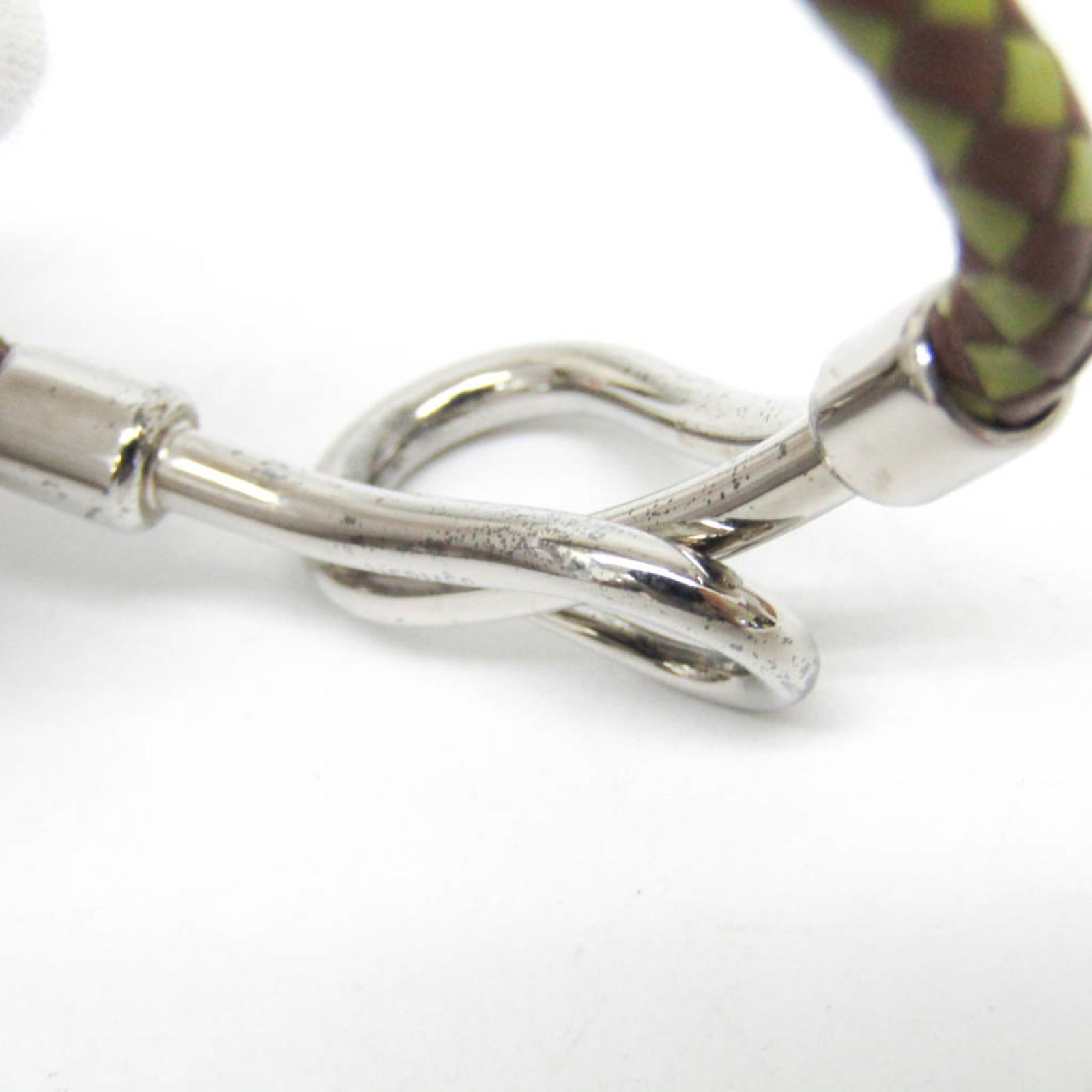 Metal leather bangle Hermes - 5