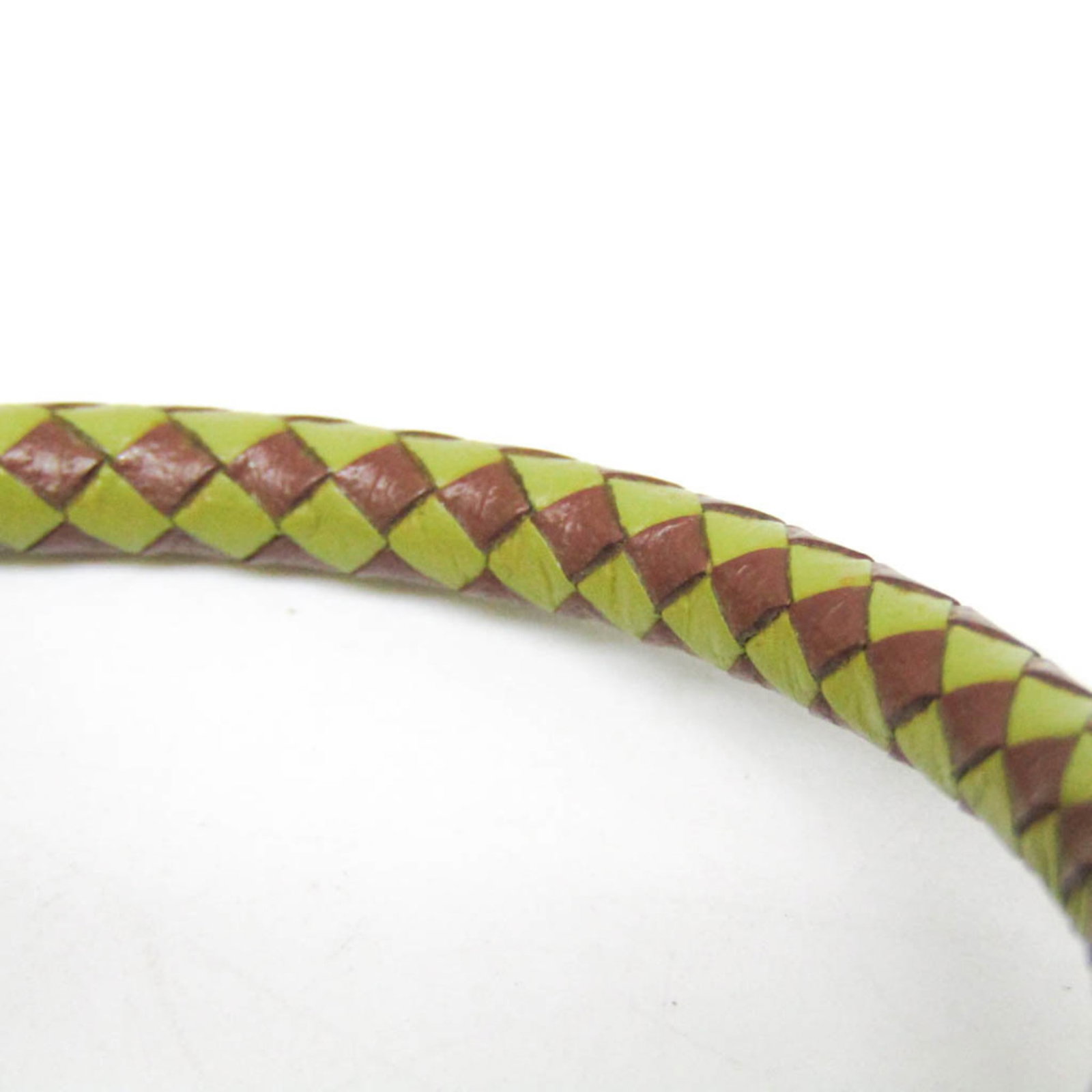 Metal leather bangle Hermes - 8