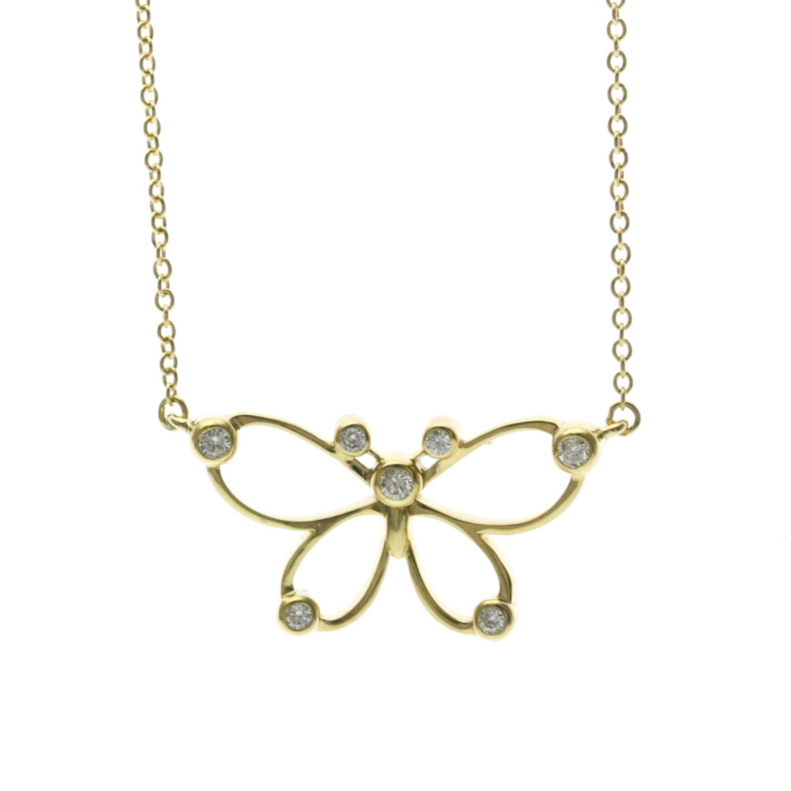 Tiffany Butterfly Diamond Necklace Yellow Gold (18K) Diamond Womenmen Fashion Pendant Necklace: Tiffany Butterfly Diamond Necklace Yellow Gold (18K) Diamond Womenmen Fashion Pendant Necklace Tiffany Butterfly Diamond Necklace Yellow Gold (18K) features a stunning diamond pendant set in 18K yello