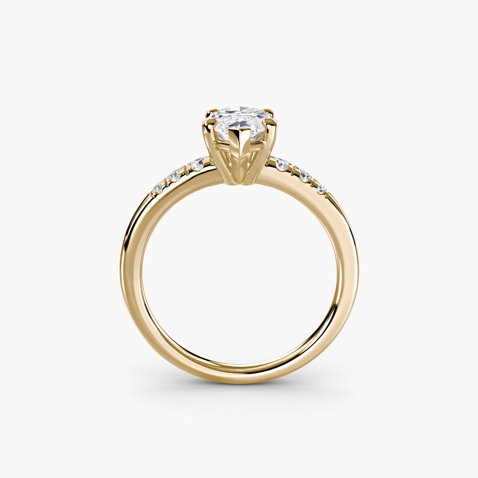 Solitaire Marquise 18Kt Yellow Gold Ring Setting: Solitaire Marquise 18Kt Yellow Gold Ring Setting 18Kt Yellow Gold Solitaire Marquise Ring Setting - A sleek and sophisticated design, this marquise ring setting boasts a slender profile and elegant