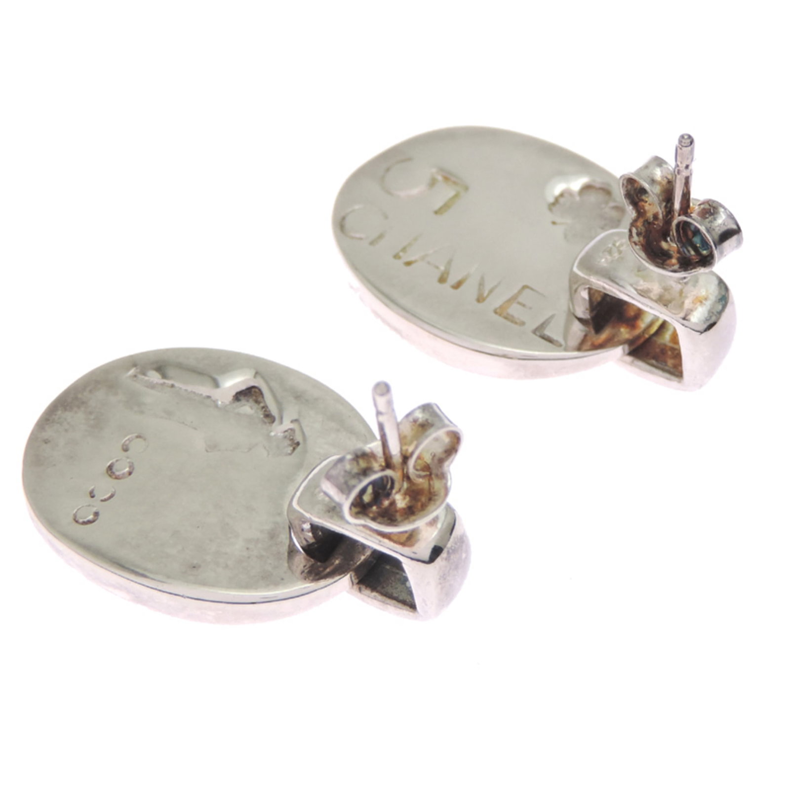 Chanel stud earrings silver 925 - 3