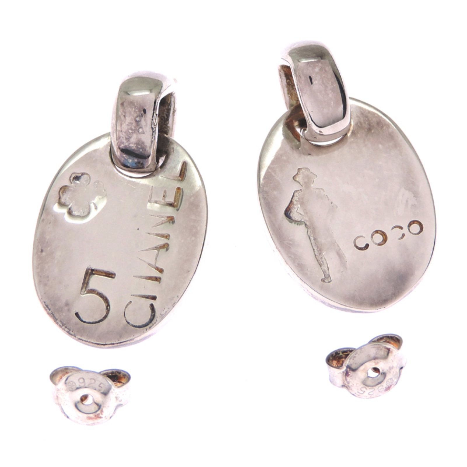 Chanel stud earrings silver 925 - 4