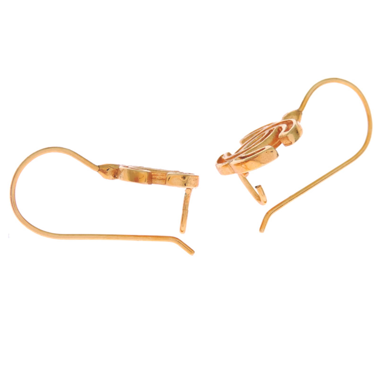 Chanel Stud Earrings Gold Plating - 4