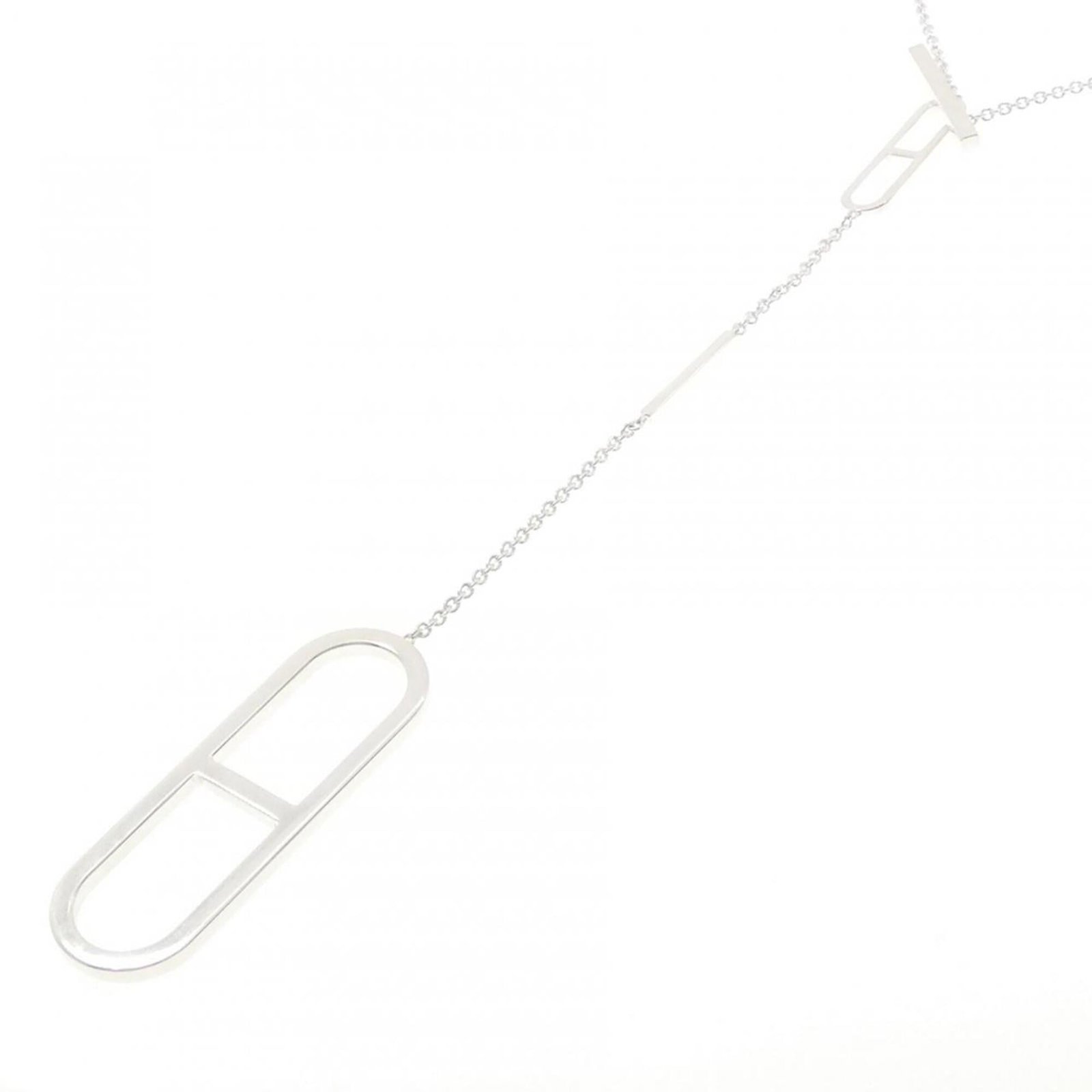 Hermes Herms Ever Chaine D'Ancre Necklace: Hermes Herms Ever Chaine D'Ancre Necklace Silver 925 Hermes Herms Ever Chaine D'Ancre Necklace, featuring a pendant with dimensions of 59.9mm x 20mm, available in silver and measuring 81 cm / 31.88''