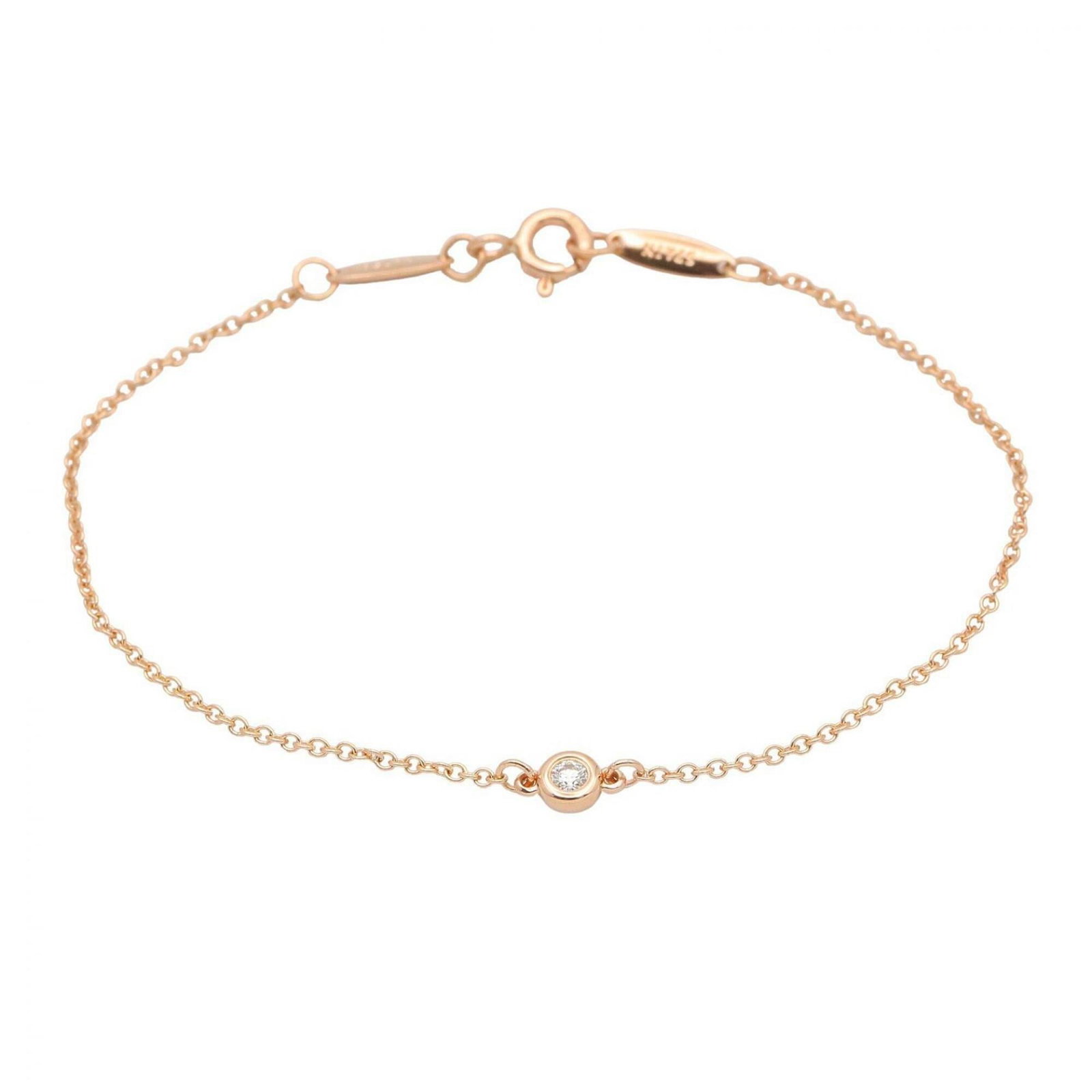 Pink Gold 18K Tiffany Charm Bracelet: Pink Gold 18K Tiffany Charm Bracelet Pink Gold 18K Tiffany Charm Bracelet - A delicate and elegant 15.5cm charm bracelet crafted from high-quality pink gold, boasting a clear finish that adds a touch