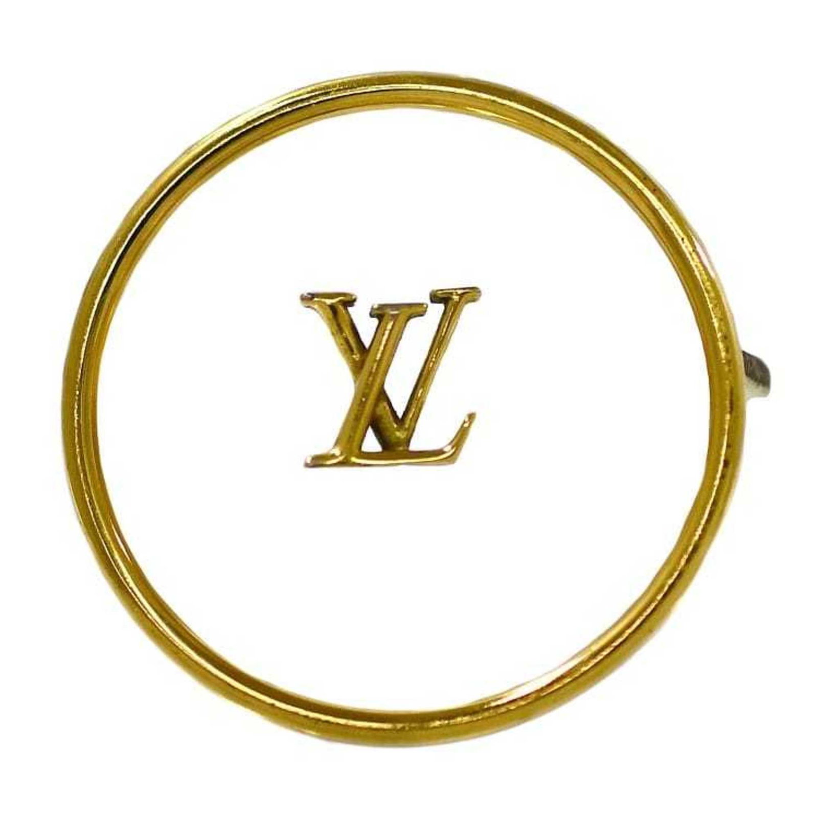Louis Vuitton Band Ring Gold Plating: Louis Vuitton Band Ring Gold Plating Gold Plated Louis Vuitton Band Ring in S US Size, Inner Diameter 16.00mm / 0.63''. This Louis Vuitton band ring features gold plating and bears a signature. The ri