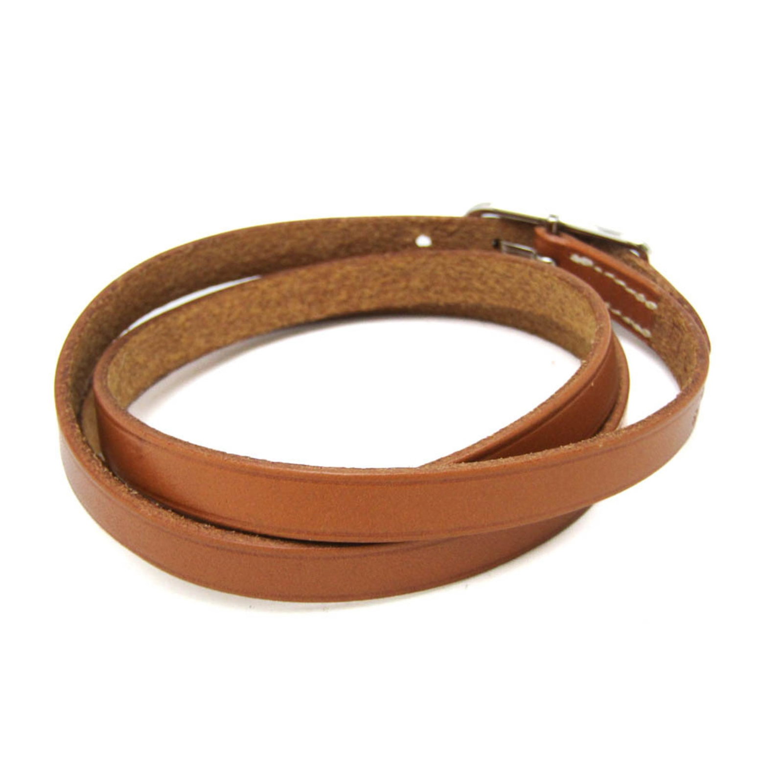 Metal leather bangle Hermes - 2
