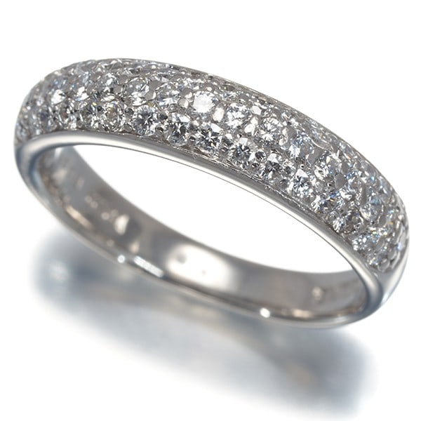 Celine Ring Diamond 0.76Ct Paved Us7 900 Platinum (1 of 5)