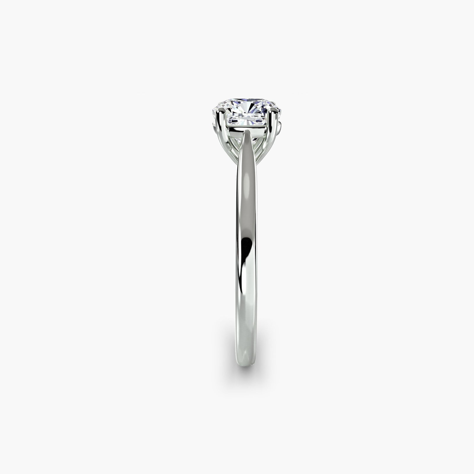 Solitaire Cushion 950 Platinum Ring Setting - 3