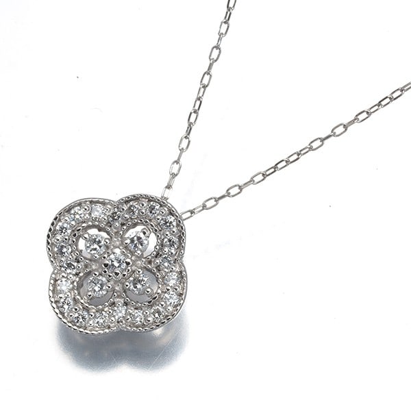 Diamond 0.20Ct Flower Milgrain Necklace 900 850 Platinum: Diamond 0.20Ct Flower Milgrain Necklace 900 850 Platinum 900 platinum metal purity and 850 hallmark ensure exceptional durability, while the natural diamond pendant showcases a delicate flower