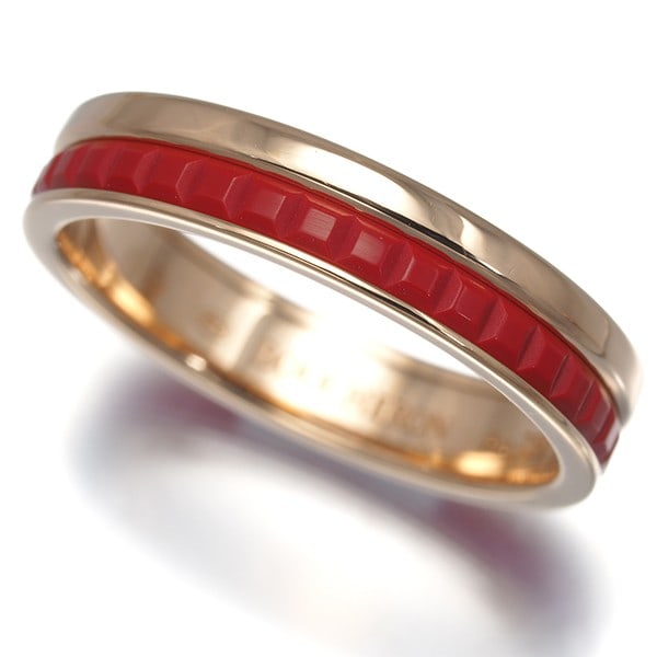 Boucheron Ring Quatre Red Half Eu50 18K 750 Rose Gold/ Ceramic (1 of 5)