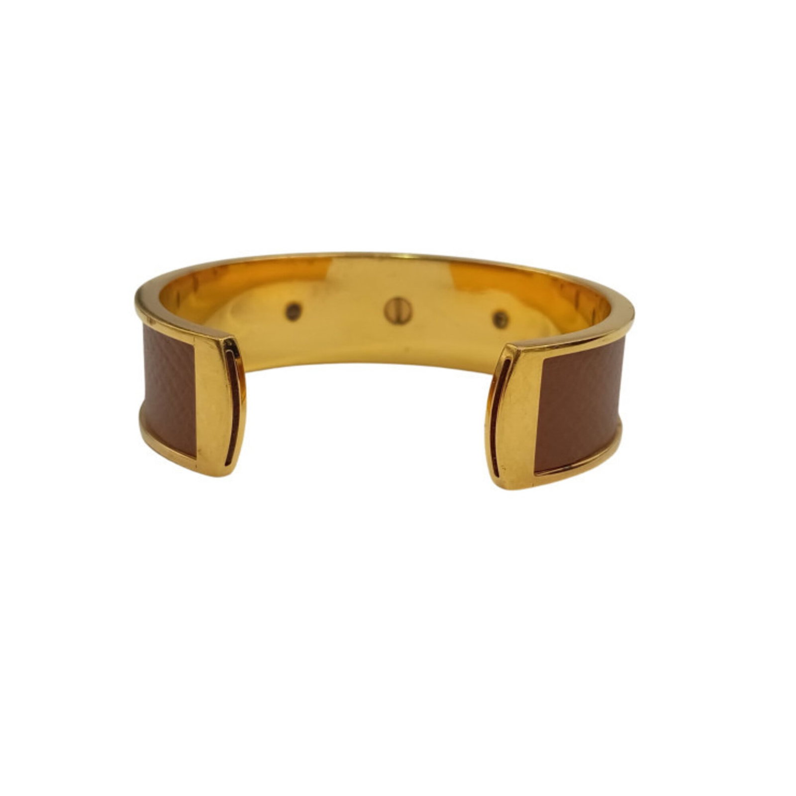 Metal leather bangle Hermes - 3