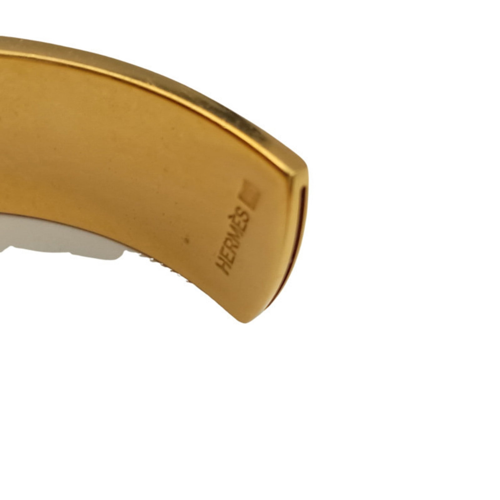 Metal leather bangle Hermes - 7