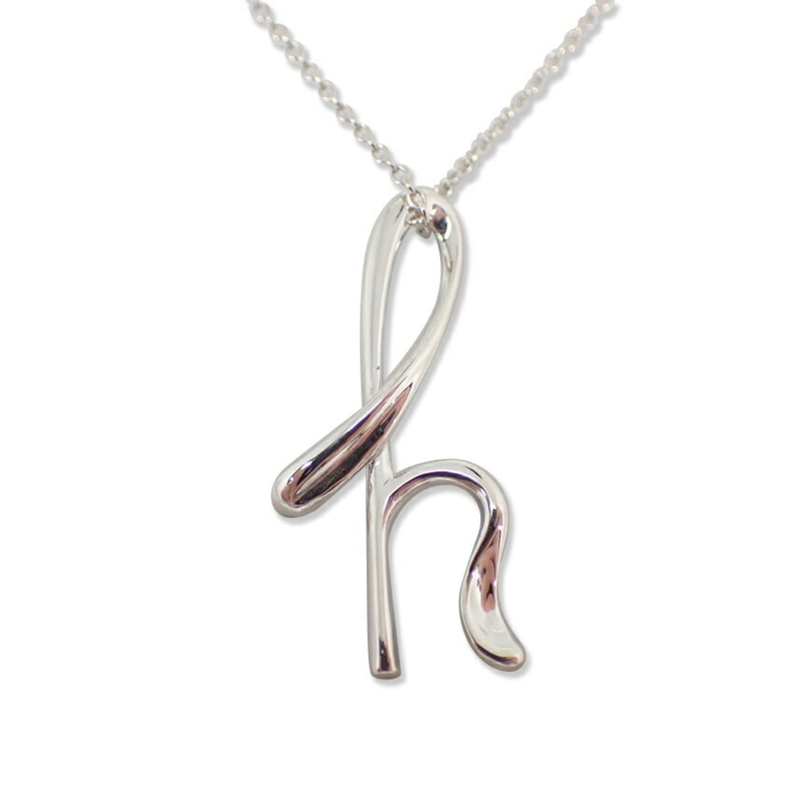 Tiffany & Co. 925 Initial H Pendant Necklace: Tiffany & Co. 925 Initial H Pendant Necklace Sterling silver pendant necklace from Tiffany & Co., featuring an initial H design. Made with 925 quality, this elegant piece boasts a classic style that