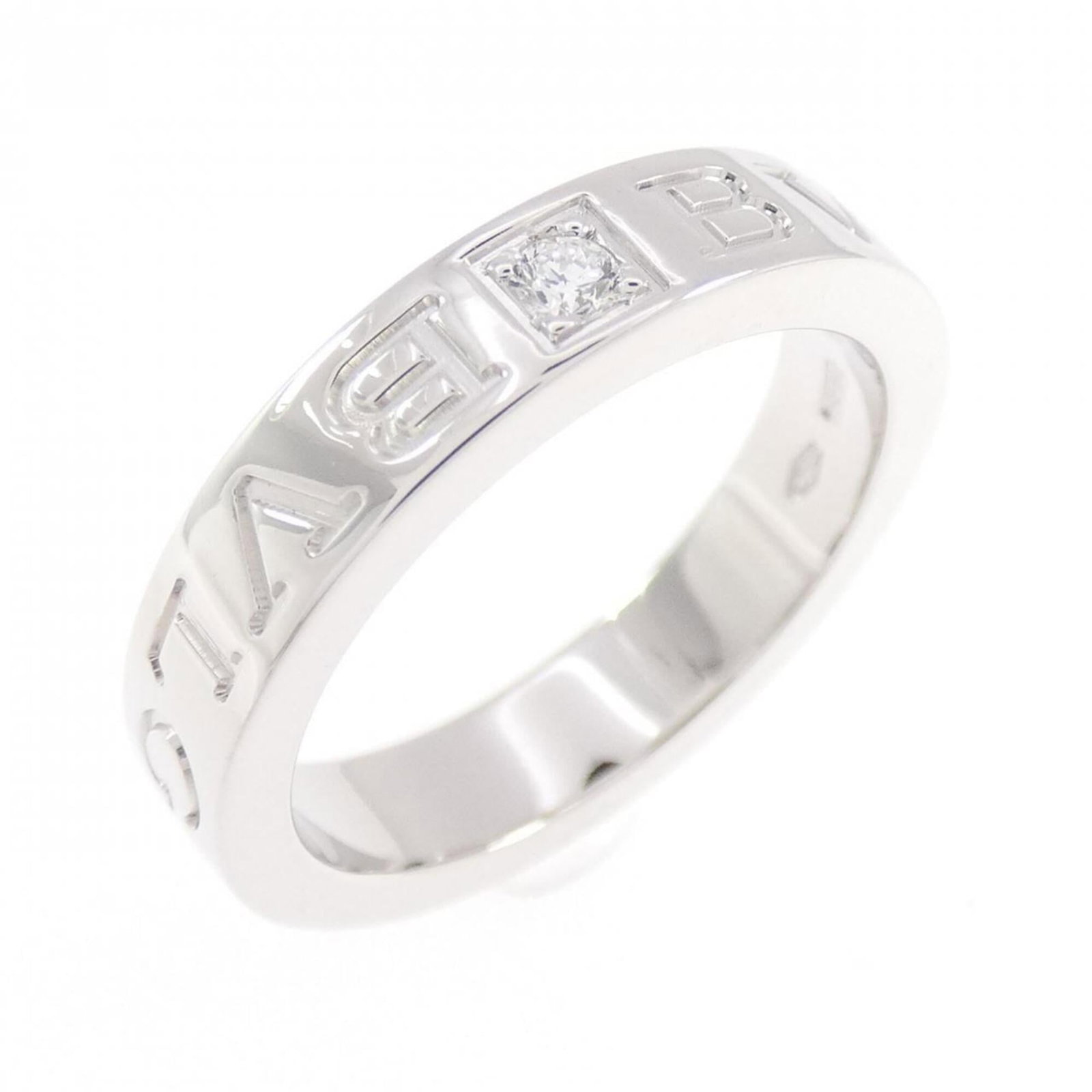 Bvlgari Band Ring White Gold (18K): Bvlgari Band Ring White Gold (18K) Bvlgari Band Ring White Gold (18K) - A refined and elegant band ring made from high-quality white gold, featuring a sleek design that complements any style. This