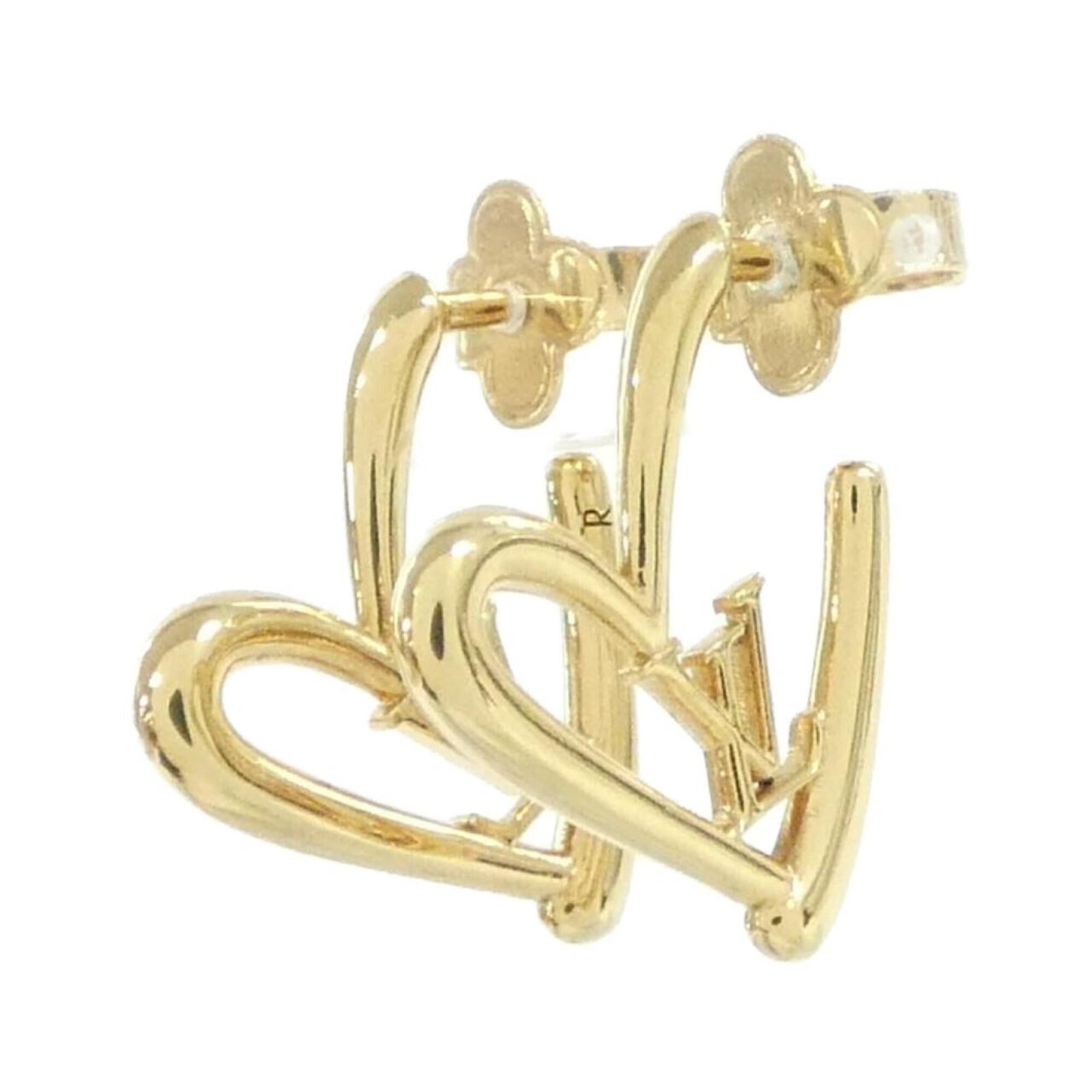 Louis Vuitton earrings: Louis Vuitton earrings Gold Louis Vuitton drop earrings with a subtle sheen, bearing the signature of the renowned brand. Measuring 17mm x 18mm in size, these elegant earrings showcase the iconic LV m