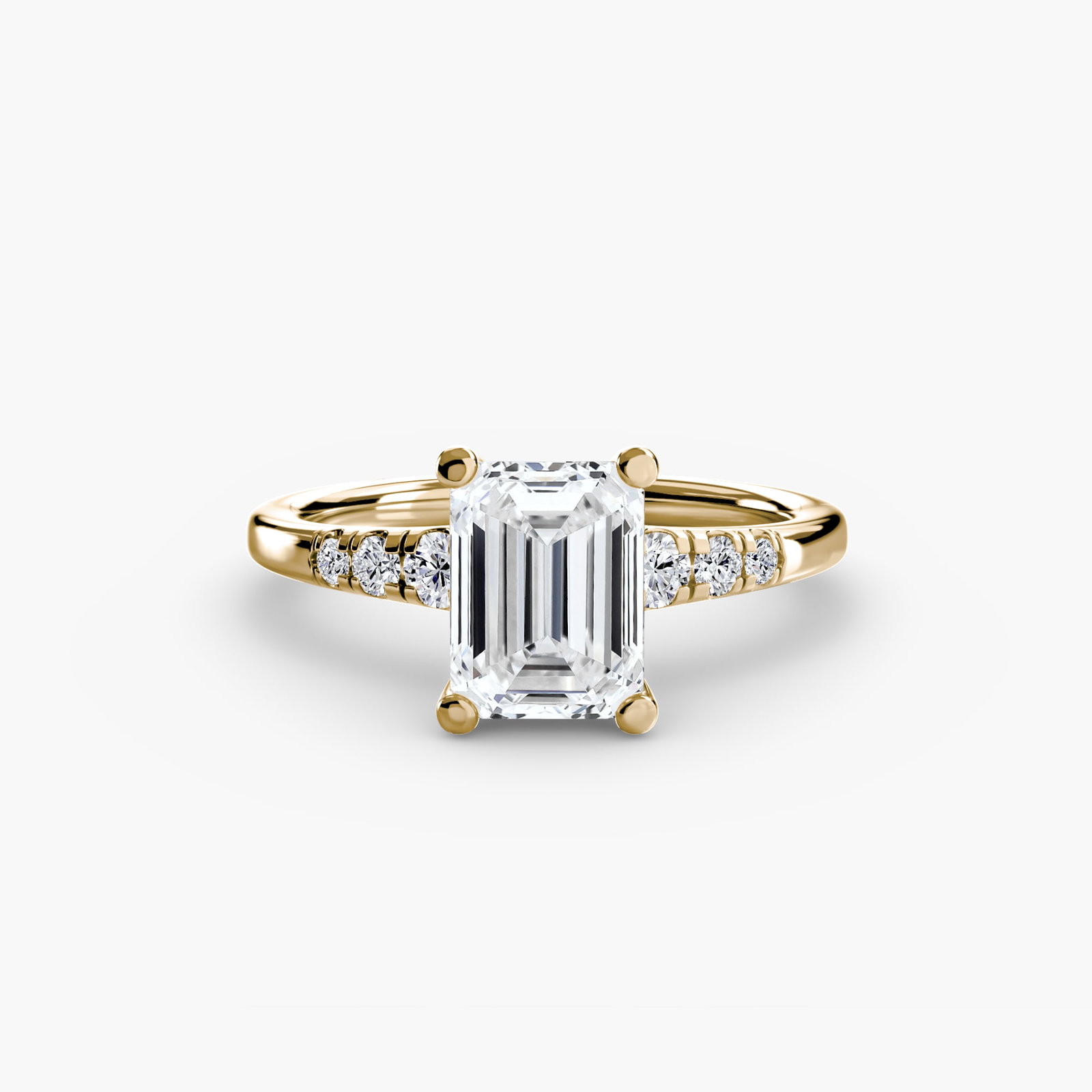 Solitaire Emerald 18Kt Yellow Gold Ring Setting - 2