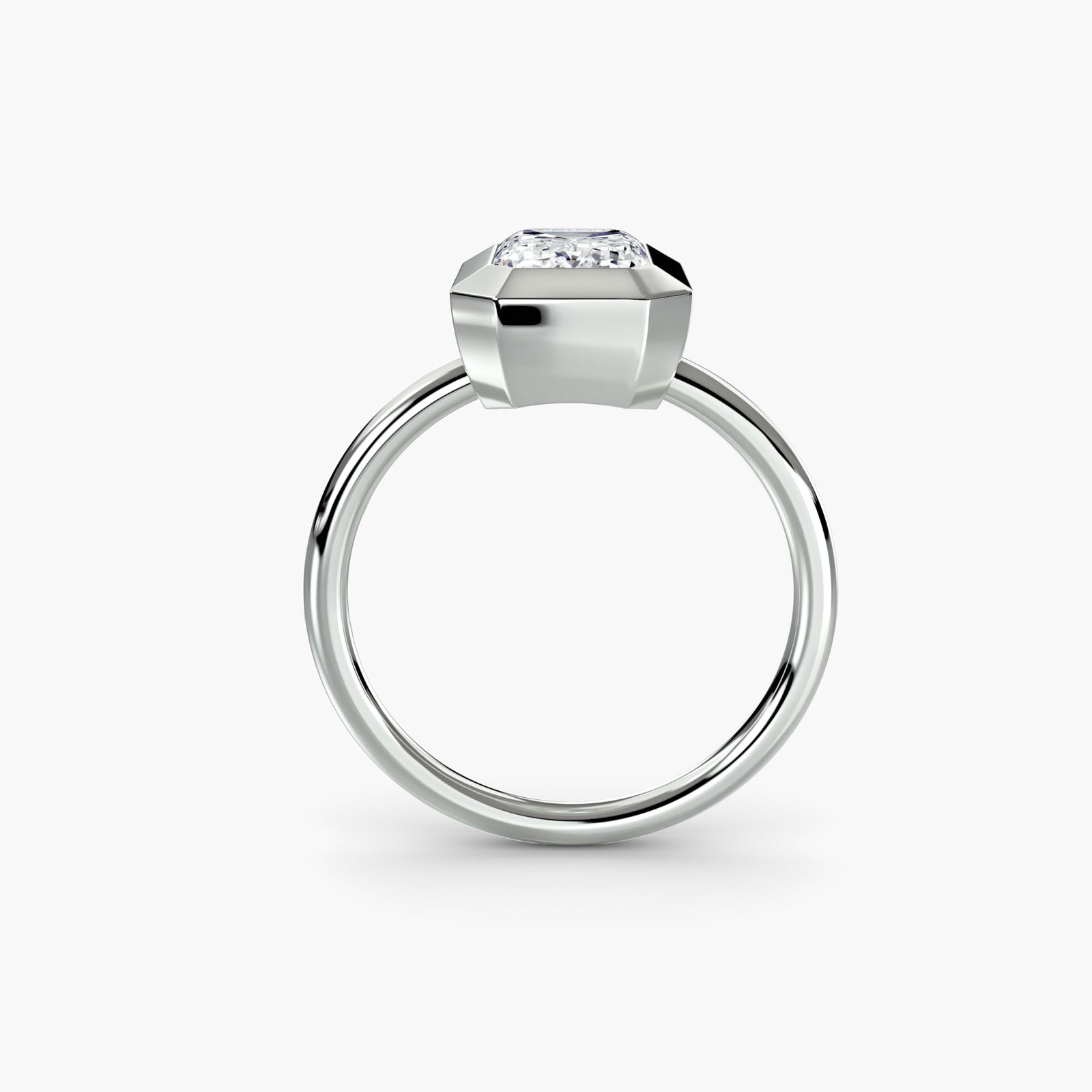 Solitaire Emerald 950 Platinum Ring Setting - 4
