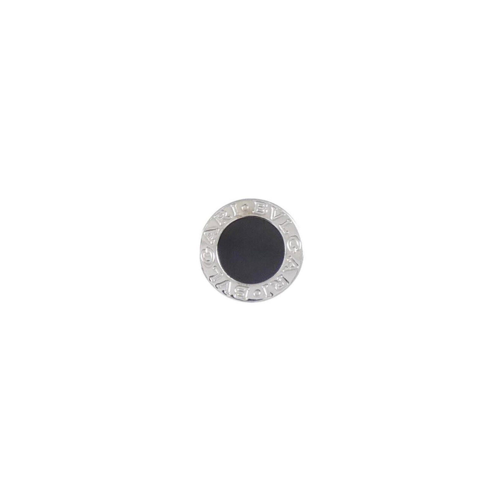Bvlgari Stud Earrings White Gold (18K): Bvlgari Stud Earrings White Gold (18K) Bvlgari's iconic Stud Earrings in White Gold (18K) shine with elegance. Featuring an onyx stone, these single earring studs exude sophistication and understated