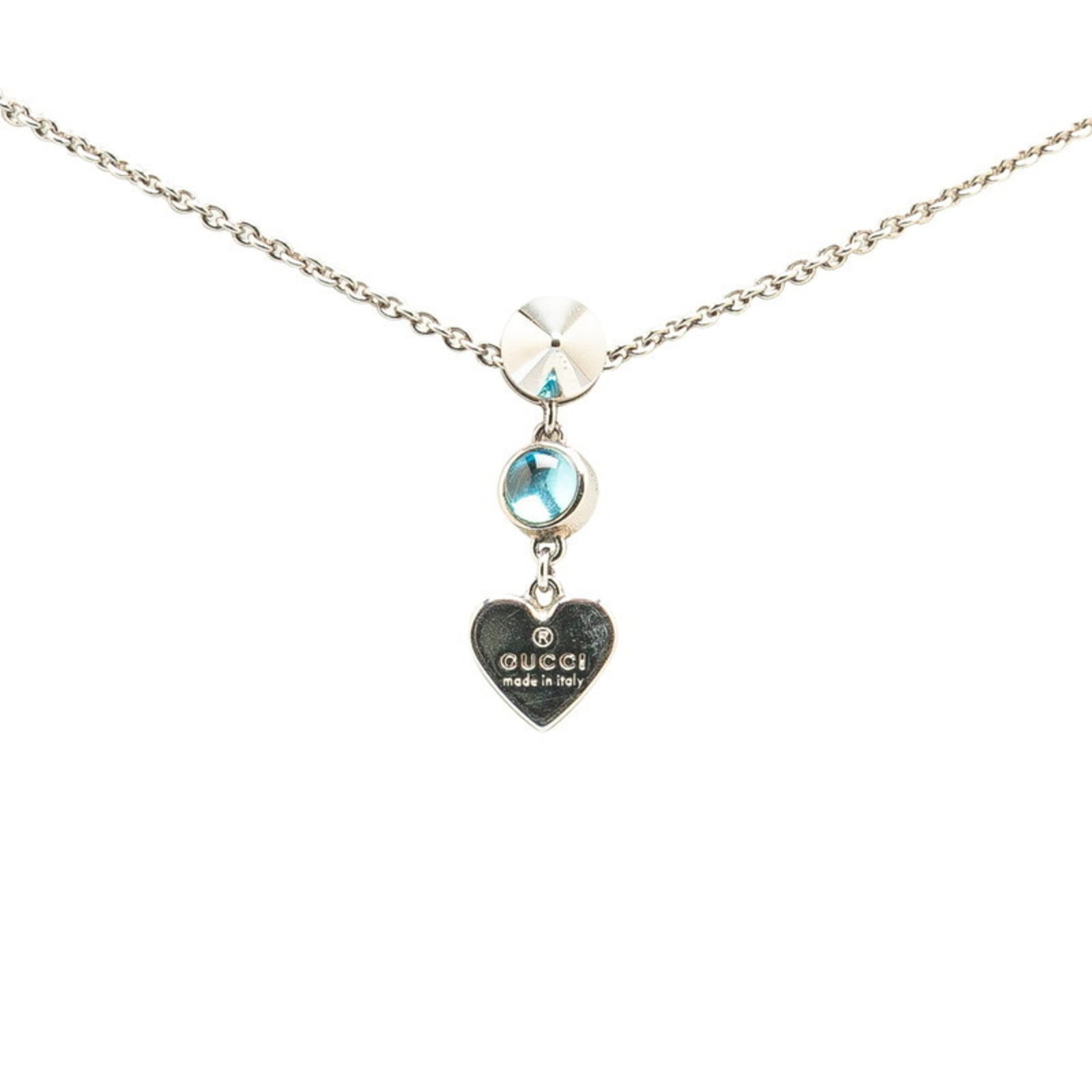 Gucci Heart Stud Rhinestone Necklace In Silver Metal For Women: Gucci Heart Stud Rhinestone Necklace In Silver Metal For Women Gucci Heart Stud Rhinestone Necklace in Silver Metal for Women features a striking rhinestone design, adding a touch of glamour to any