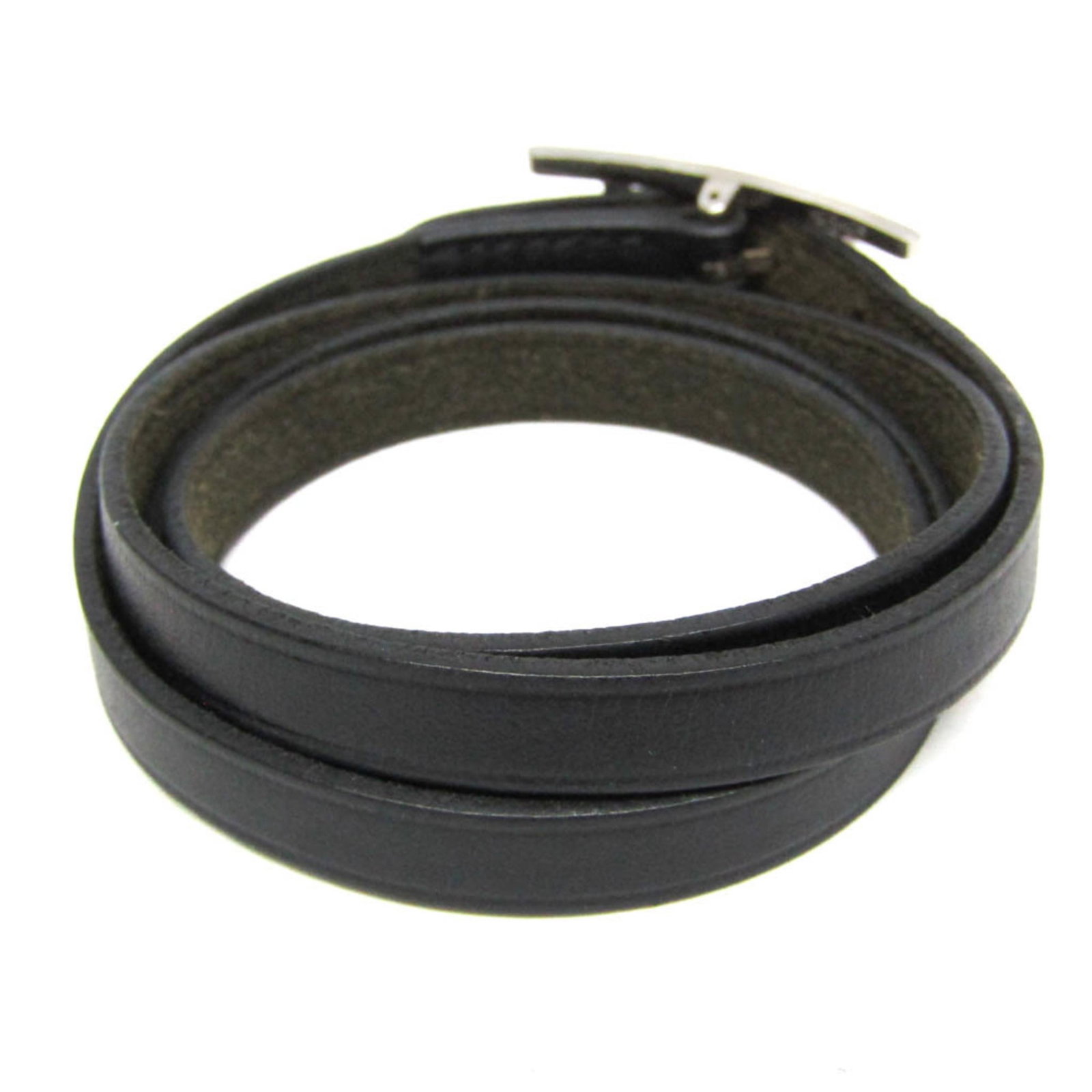 Metal leather bangle Hermes - 2