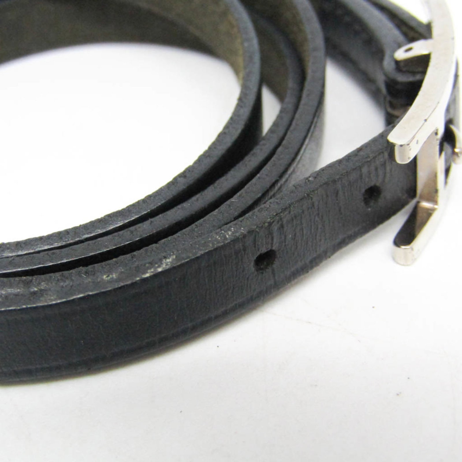 Metal leather bangle Hermes - 5