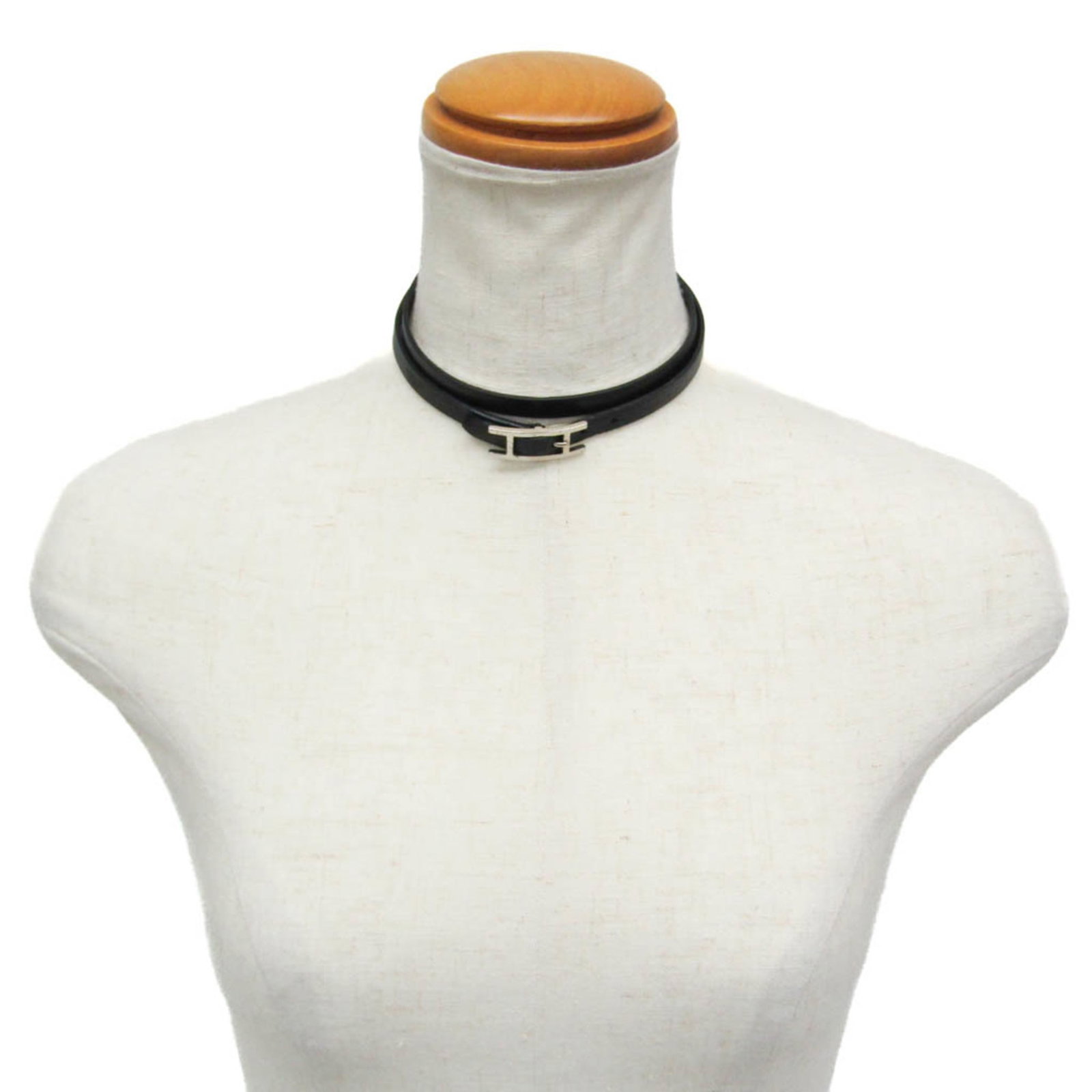 Metal leather bangle Hermes - 9