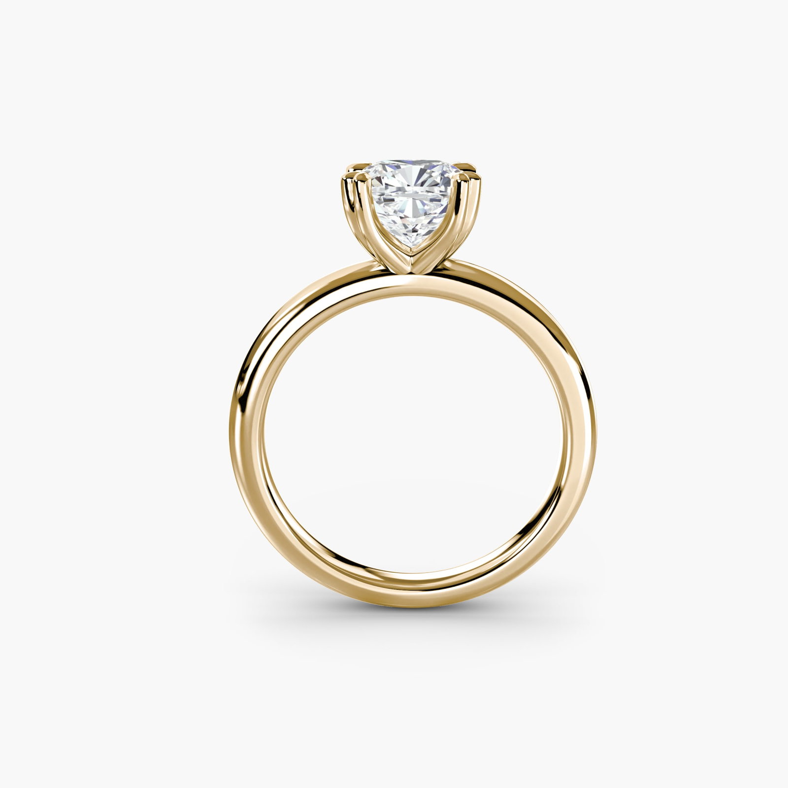 Solitaire Cushion 14Kt Yellow Gold Ring Setting: Solitaire Cushion 14Kt Yellow Gold Ring Setting 14Kt Yellow Gold Cushion Ring Setting - A stunning solitaire cushion ring setting, crafted from high-quality 14kt yellow gold. The setting features a co