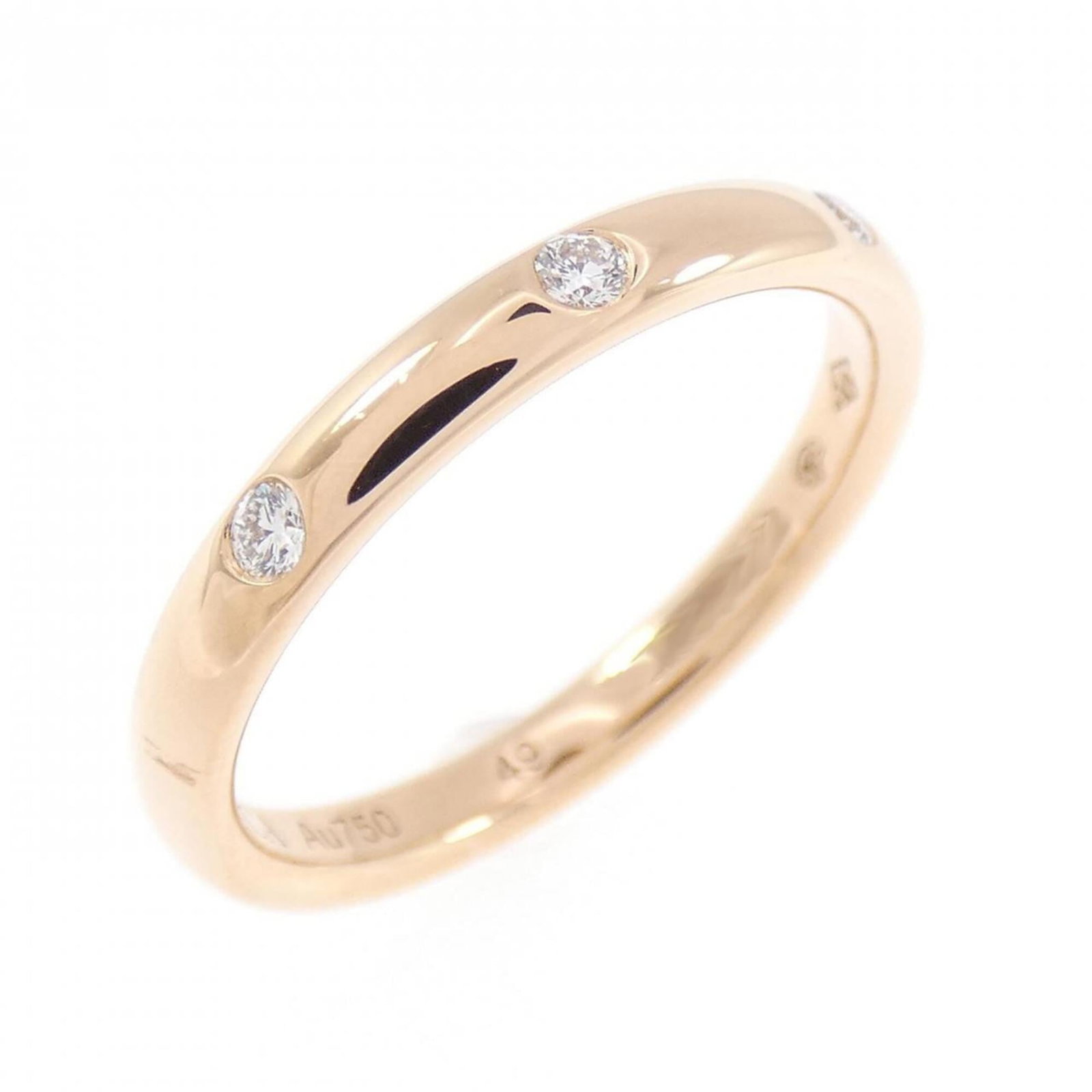Pink Gold 18K Van Cleef Arpels Band Ring: Pink Gold 18K Van Cleef Arpels Band Ring Pink Gold 18K Van Cleef Arpels Band Ring features a beautiful pink gold band, showcasing the brand's signature style. This lovely ring boasts a diamond stone