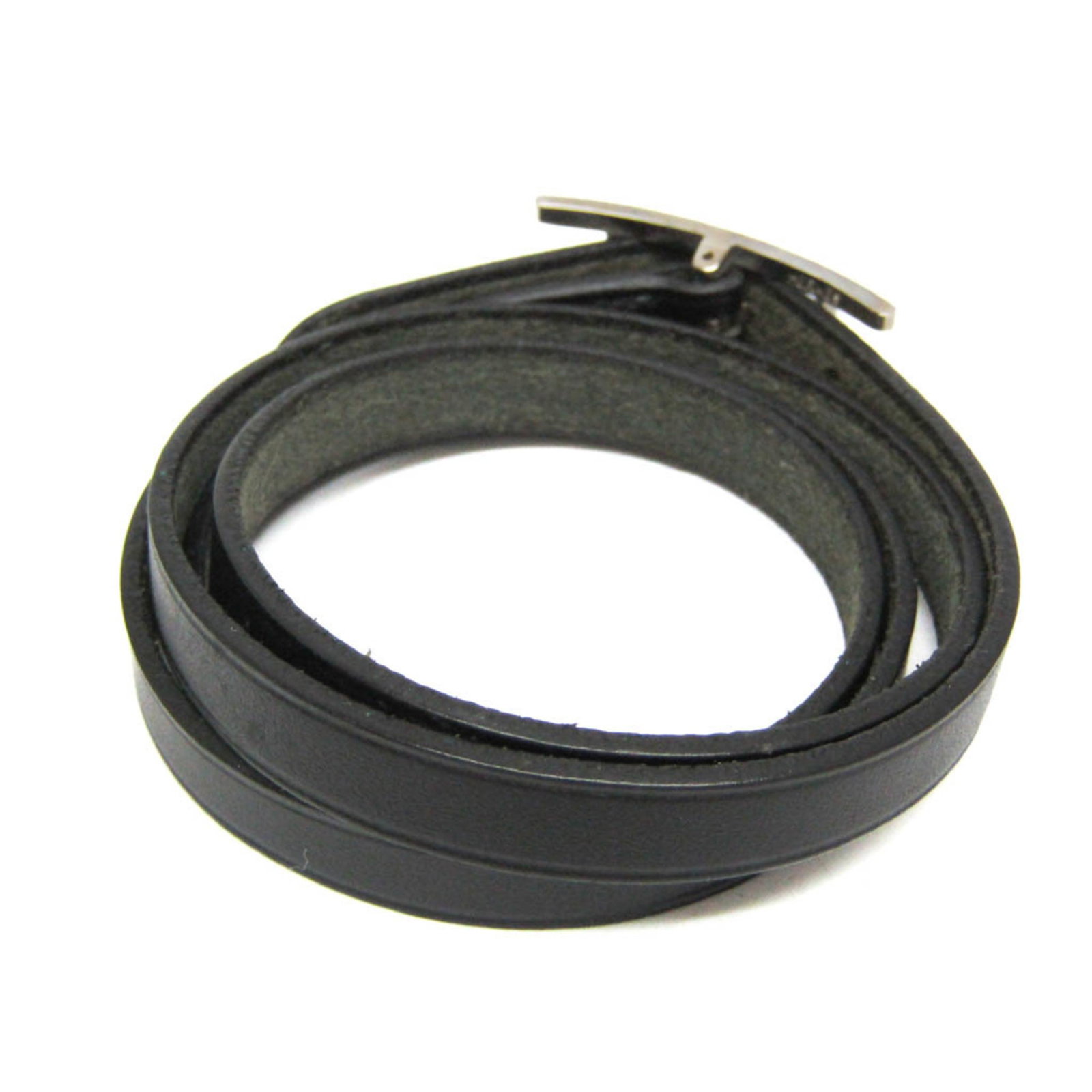 Metal leather bangle Hermes - 2