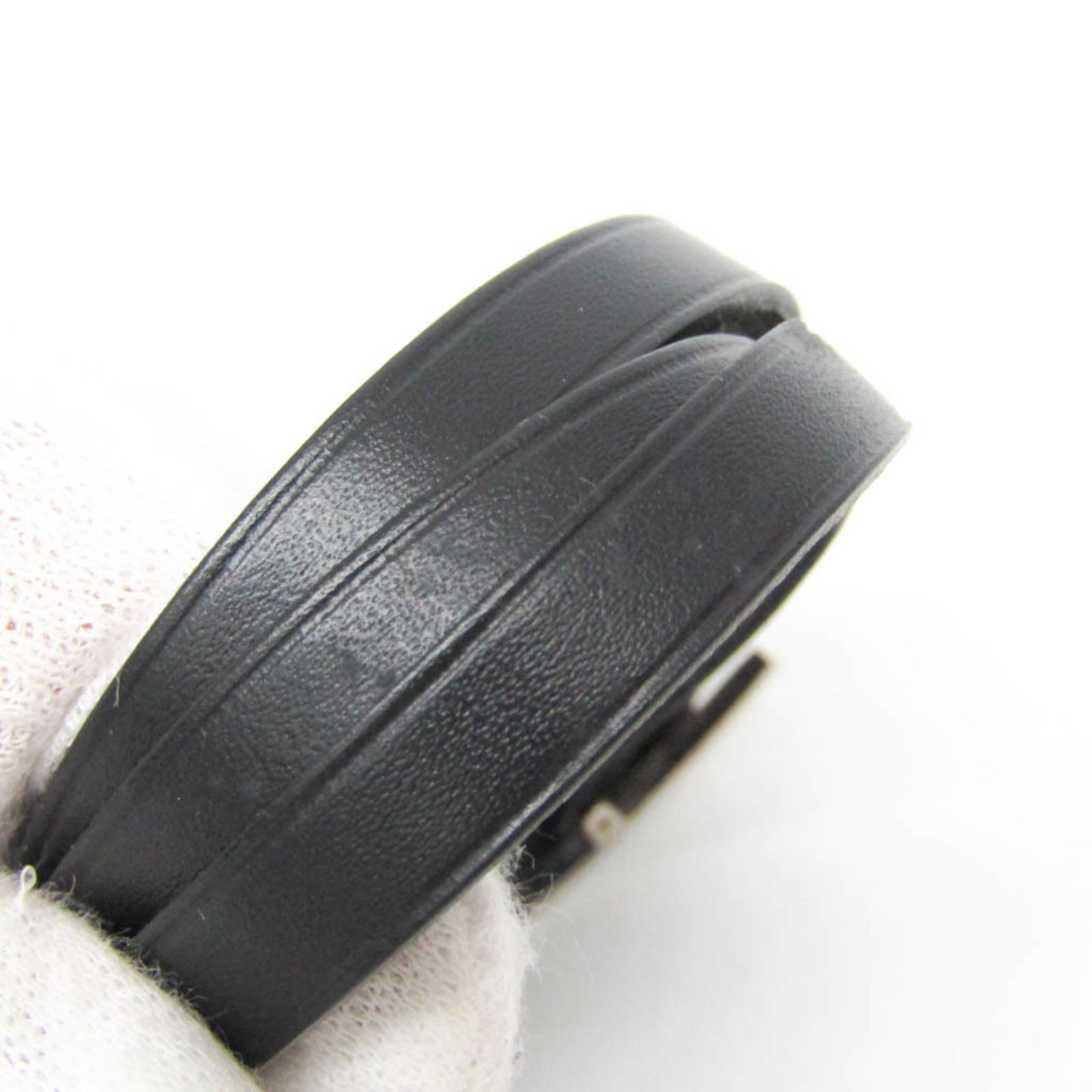 Metal leather bangle Hermes - 4