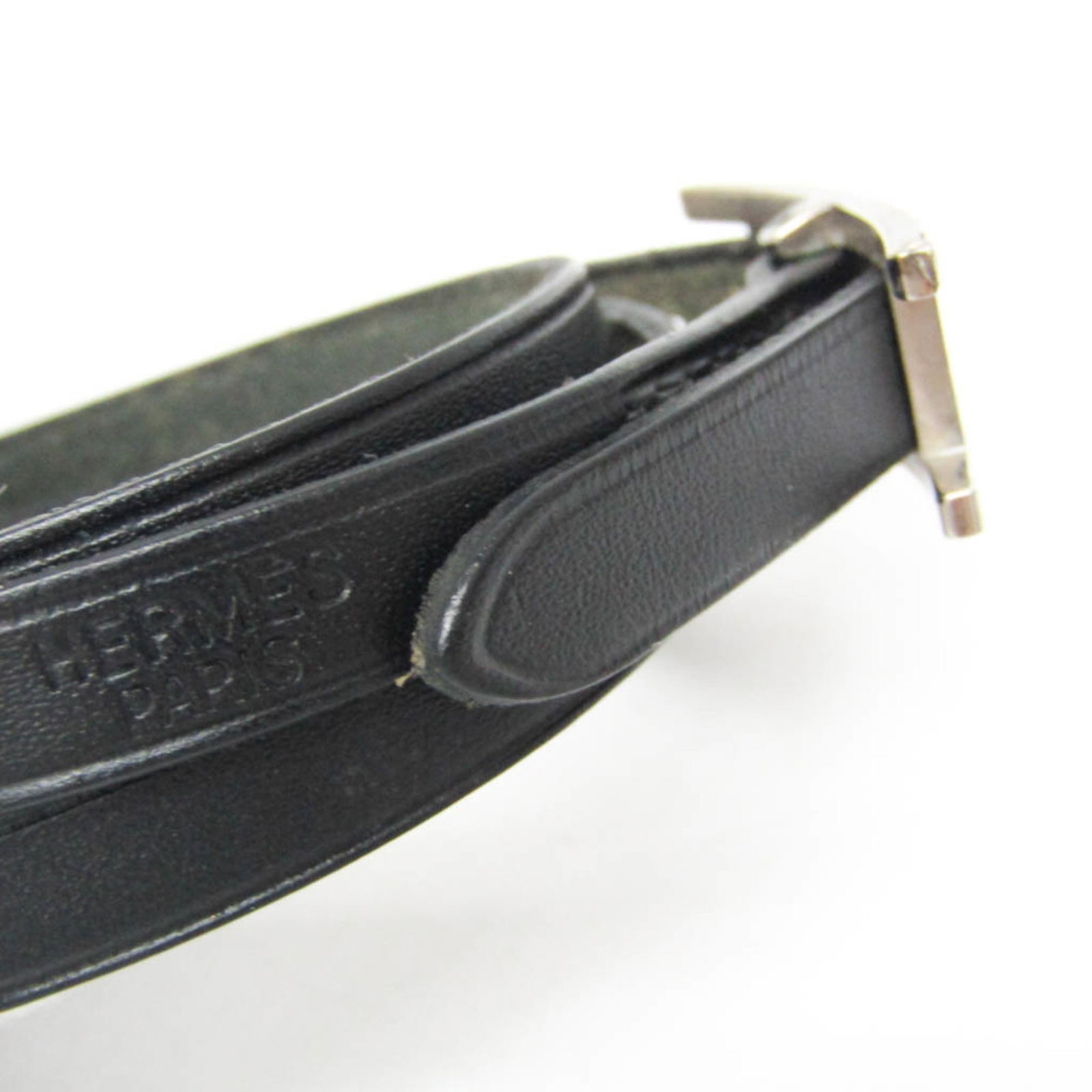 Metal leather bangle Hermes - 6
